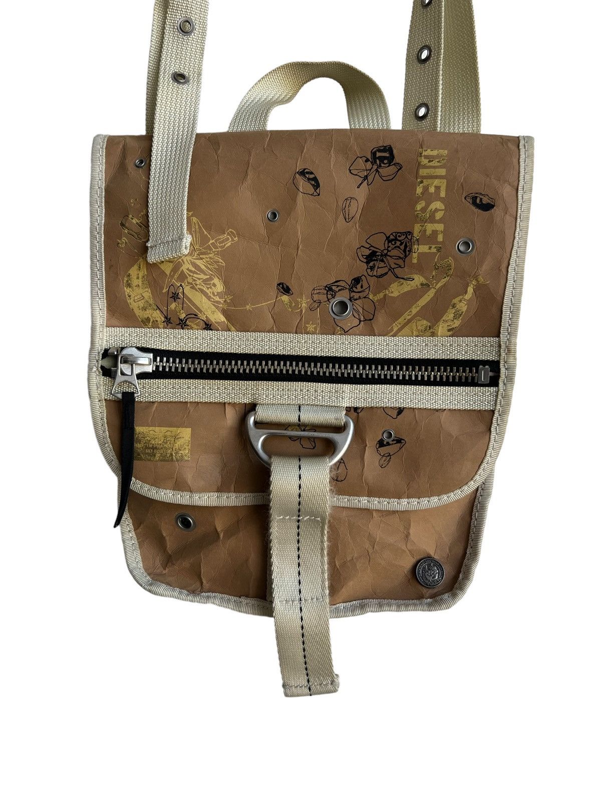 Diesel Y2K Diesel Fly Wheel Style 100 Tactical Parachute Sling Bag Size ONE SIZE - 4 Thumbnail