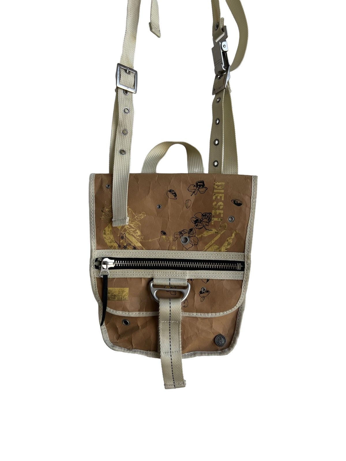Diesel Y2K Diesel Fly Wheel Style 100 Tactical Parachute Sling Bag Size ONE SIZE - 3 Thumbnail