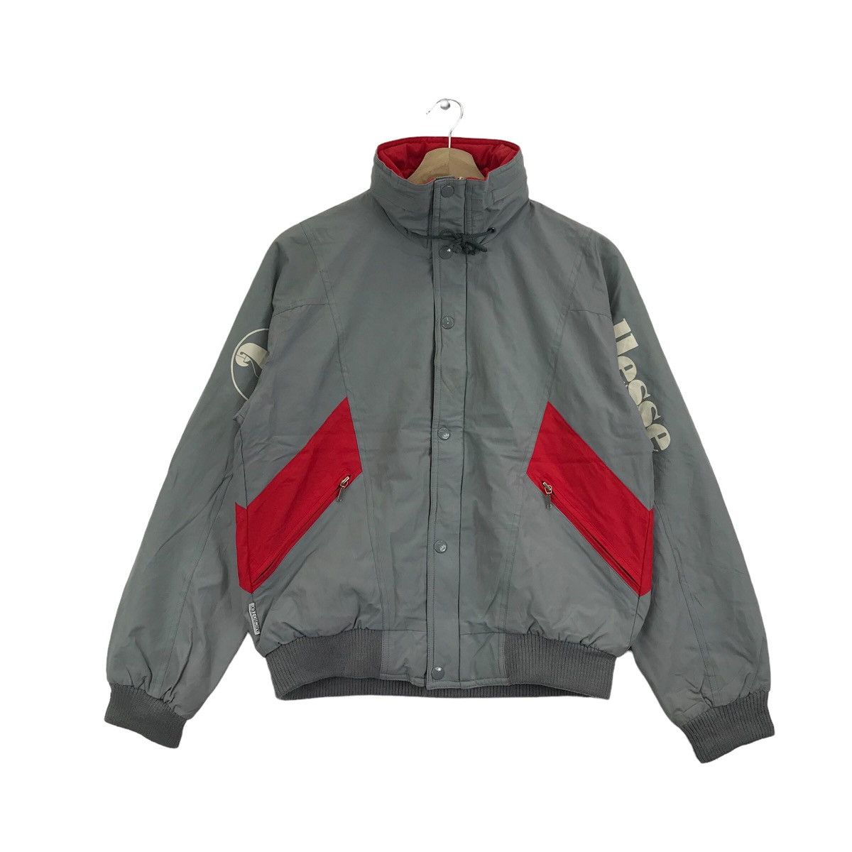Vtg ELLESSE PERUGIA ITALY Adventure Gear Bomber Jacket