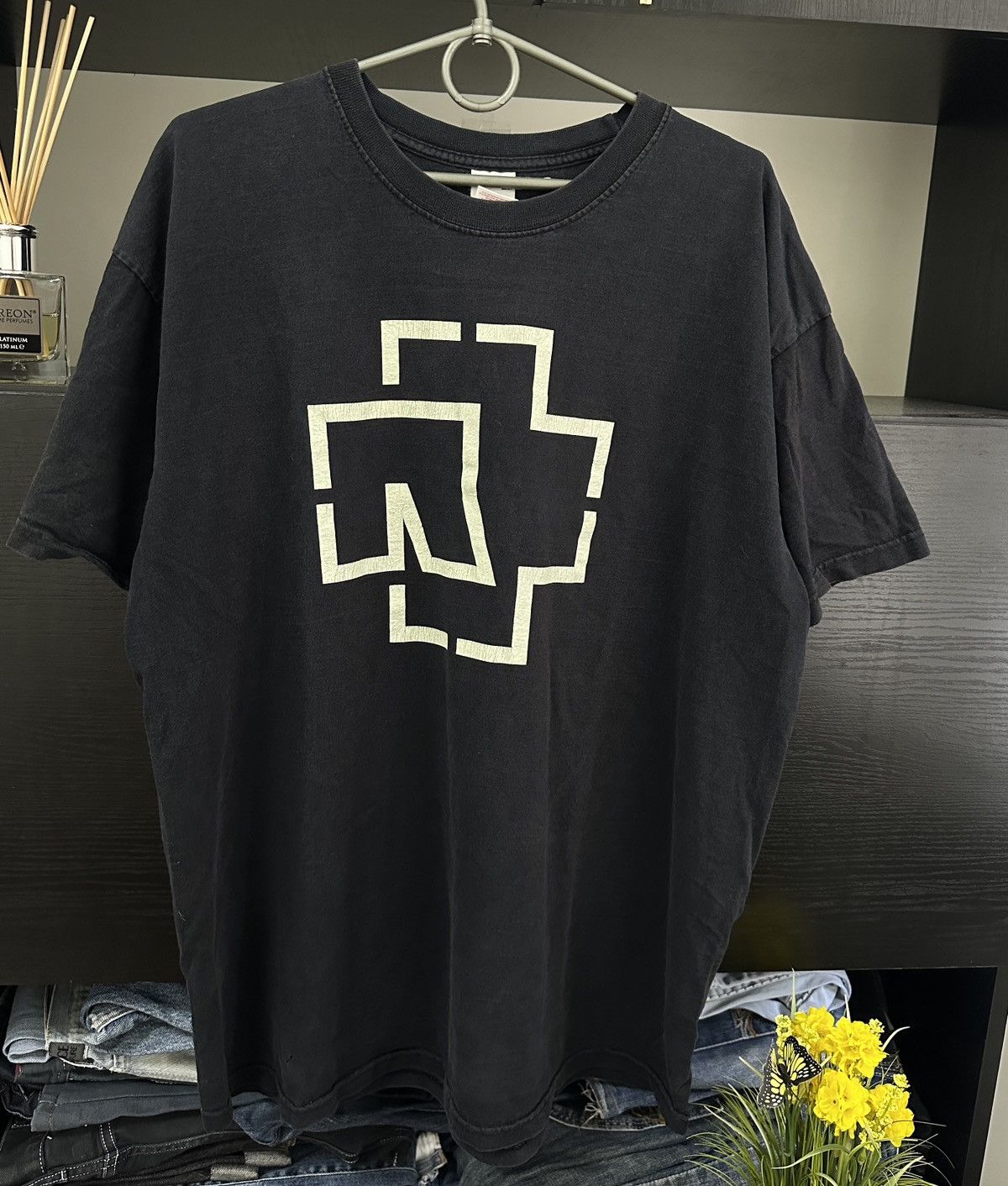 Band Tees Vintage Rammstein Logo T-Shirt Style Size US XL / EU 56 / 4 - 1 Thumbnail
