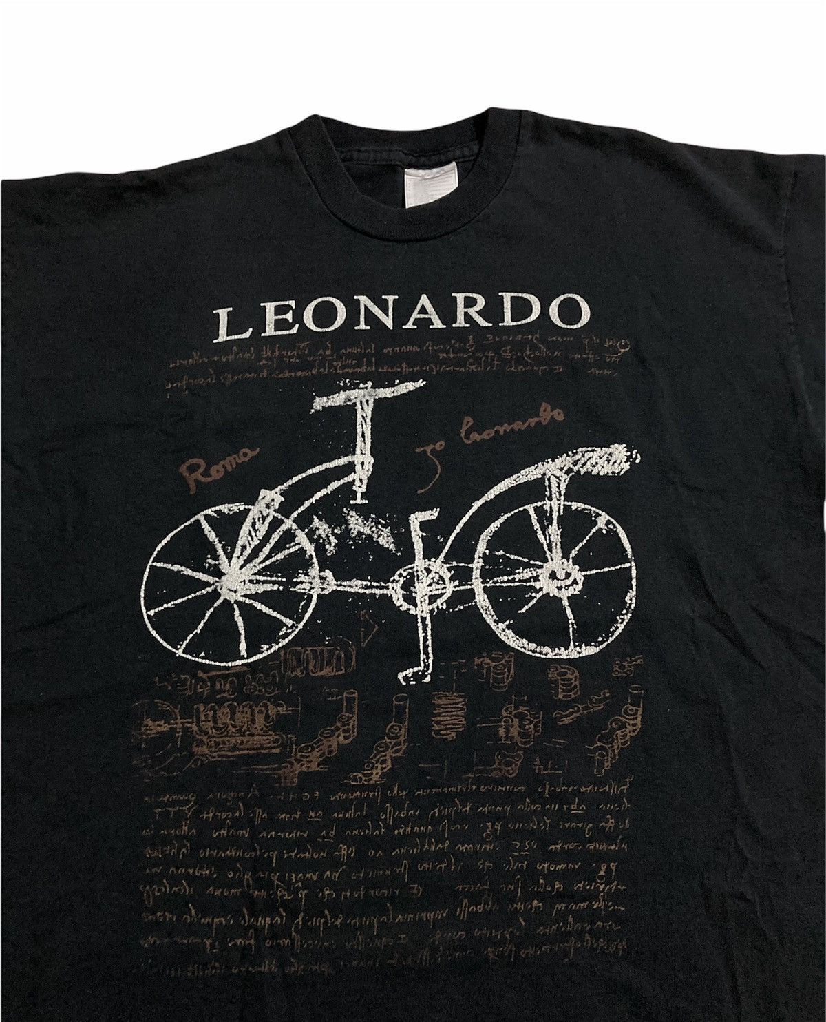 Vintage 90s Leonardo Da Vinci Bicycle Tee