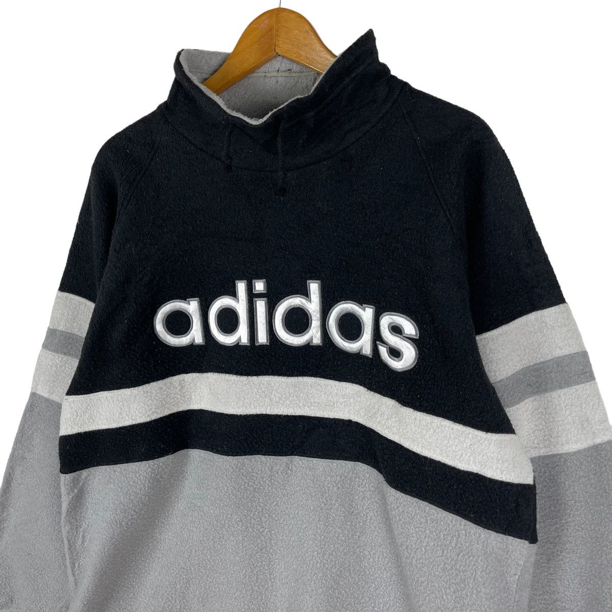 Adidas vintage adidas trefoil big logo fleece sweatshirt Size US XL / EU 56 / 4 - 5 Thumbnail