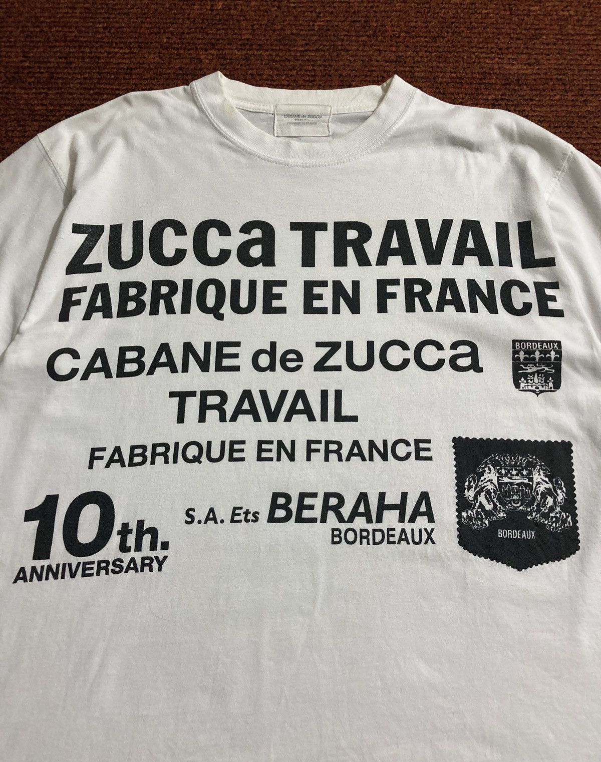 Cabane de Zucca Travail 10th Anniversary Tee