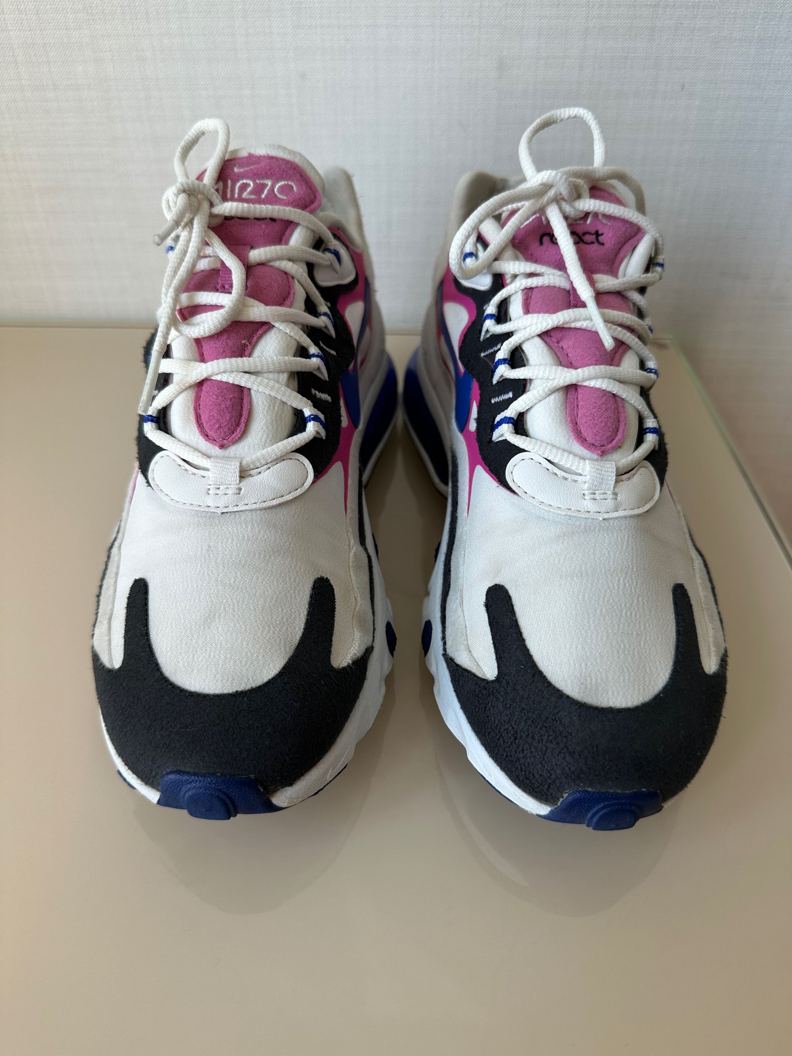 Nike Nike Air Max 270 React White Pink low top sneakers Size US 8 / IT 38 - 3 Thumbnail