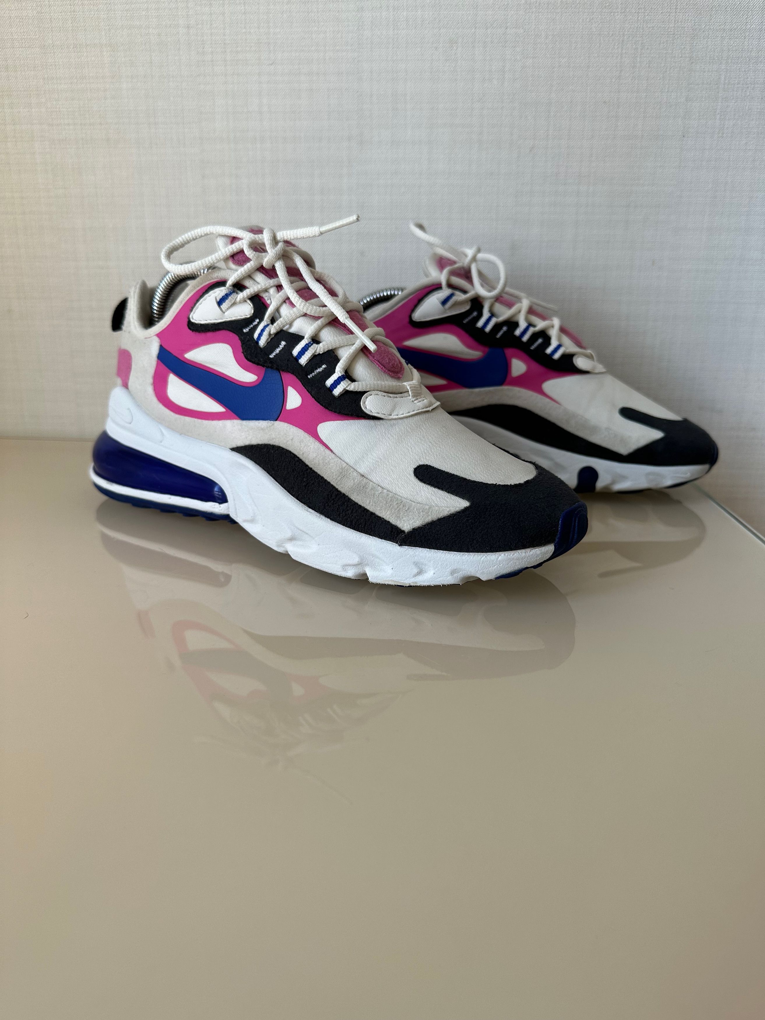 Nike Nike Air Max 270 React White Pink low top sneakers Size US 8 / IT 38 - 2 Thumbnail