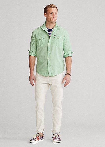 Polo Ralph Lauren Polo Ralph Lauren Classic Fit Sportsman Chambray shirt XL Size US XL / EU 56 / 4 - 2 Thumbnail