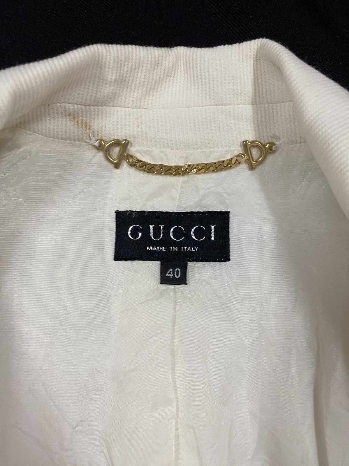 Gucci Vtg🔥Archive Gucci Blazers White Single Breasted Size 40S - 20 Thumbnail