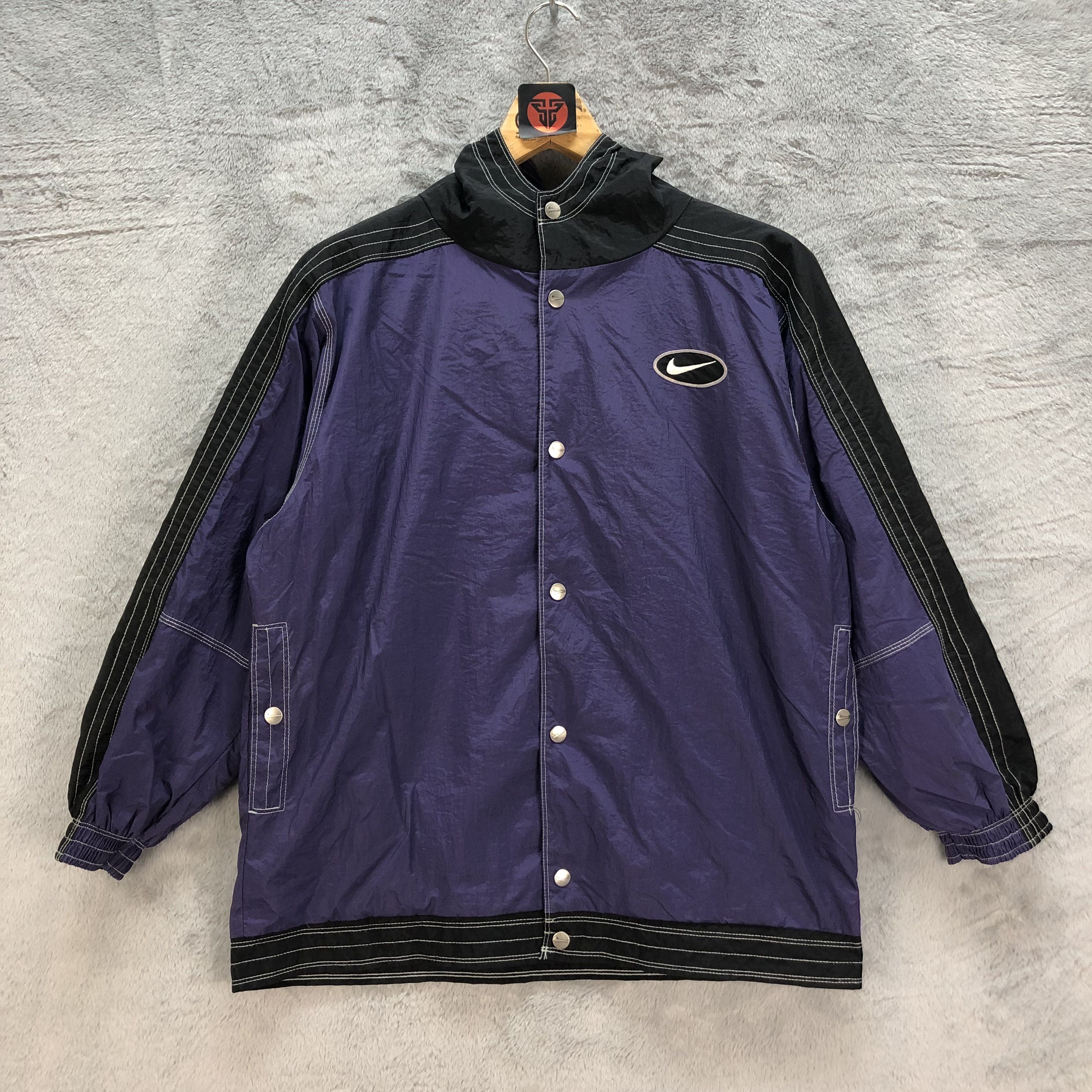 Nike NIKE BACK SWOOSH HOODED PURPLE LIGHT JACKET #6895-100 Size US M / EU 48-50 / 2 - 1 Thumbnail