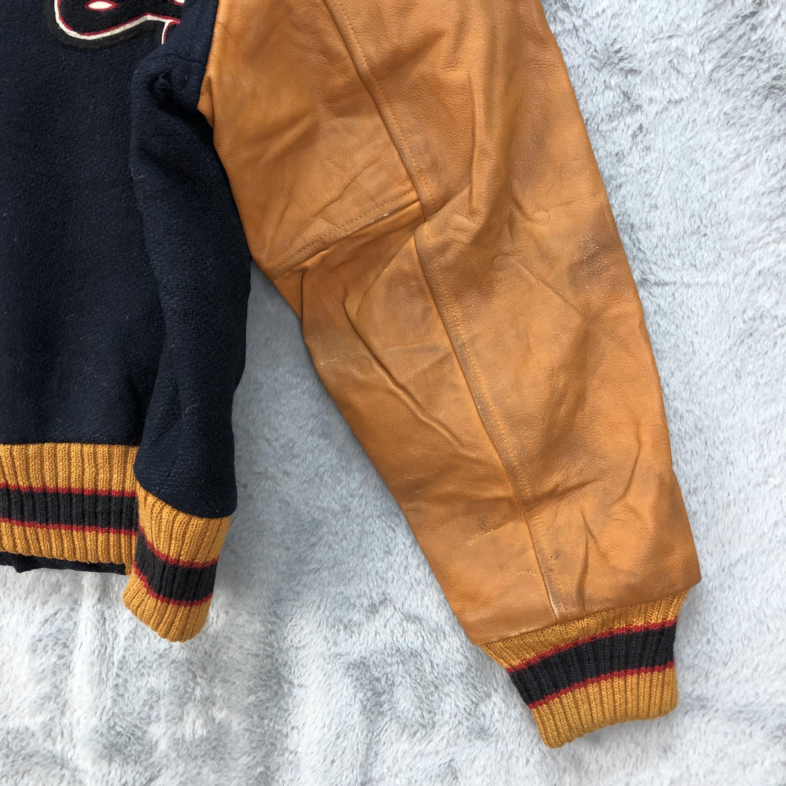 Other BULLDOGS BIG LOGO WOOL LEATHER VARSITY JACKET #4784-169 Size US M / EU 48-50 / 2 - 4 Thumbnail