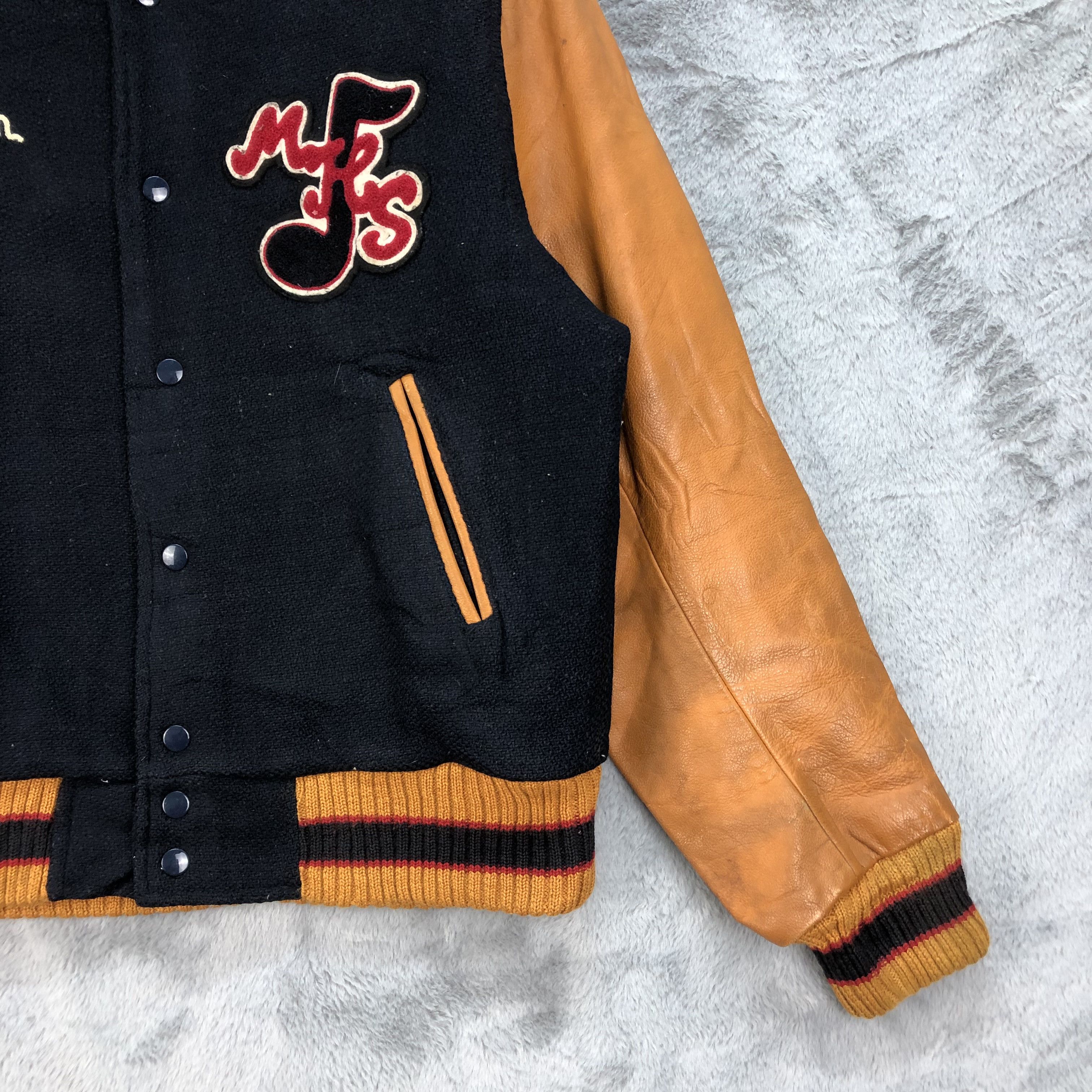 Other BULLDOGS BIG LOGO WOOL LEATHER VARSITY JACKET #4784-169 Size US M / EU 48-50 / 2 - 10 Thumbnail