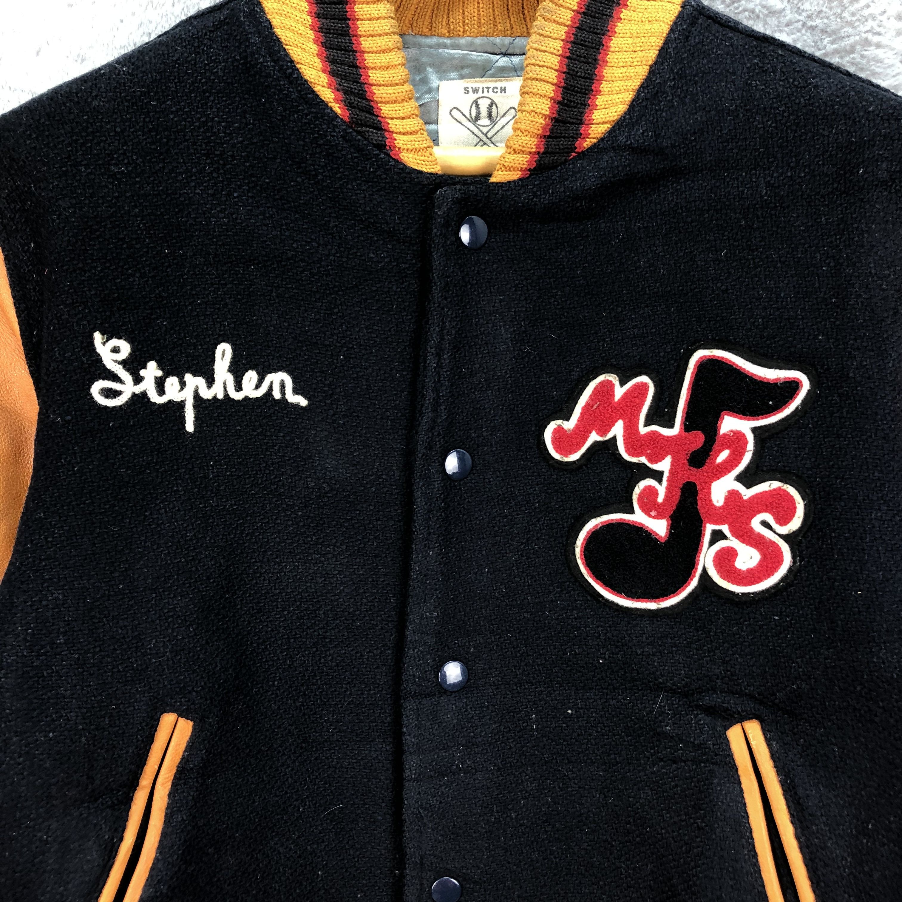 Other BULLDOGS BIG LOGO WOOL LEATHER VARSITY JACKET #4784-169 Size US M / EU 48-50 / 2 - 7 Thumbnail