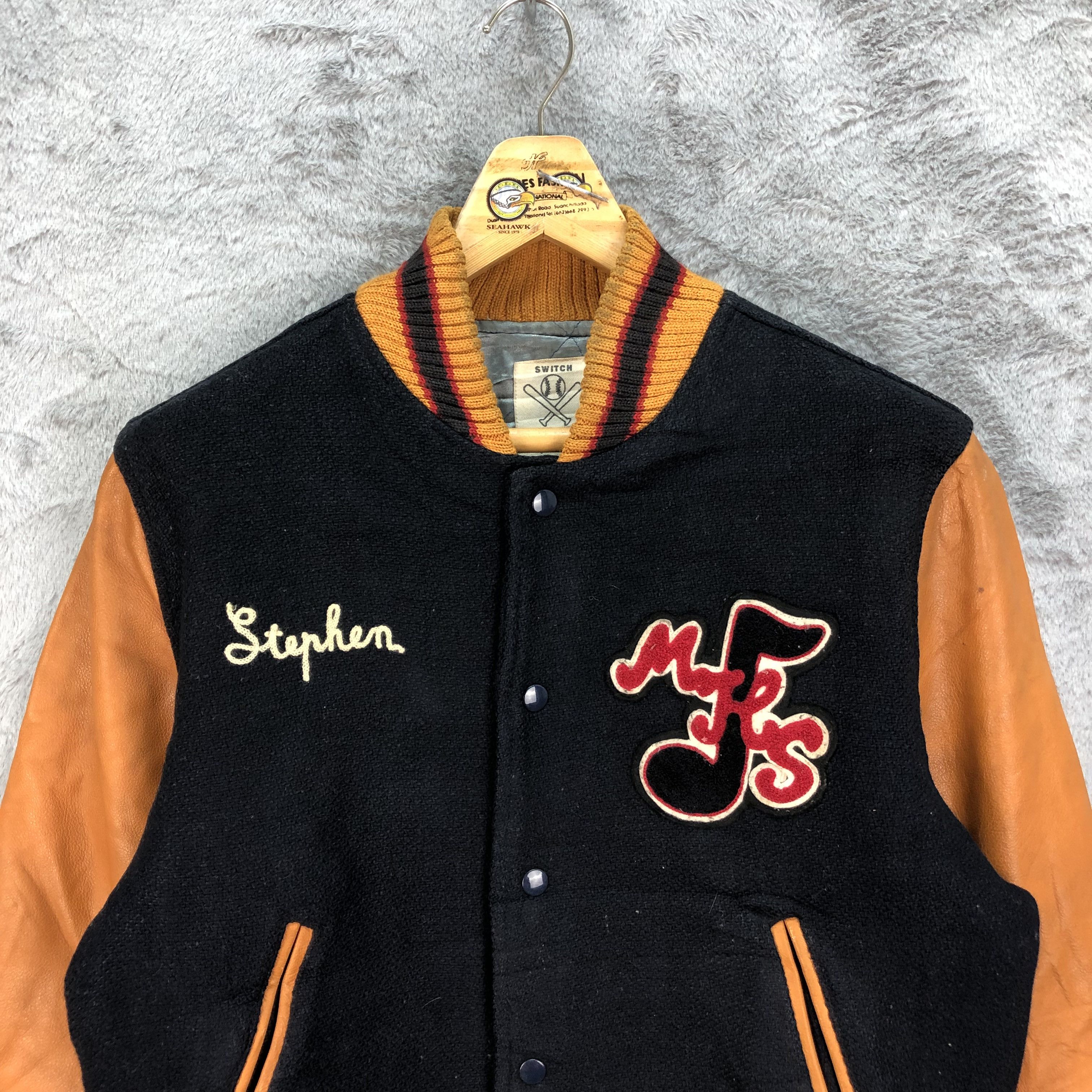 Other BULLDOGS BIG LOGO WOOL LEATHER VARSITY JACKET #4784-169 Size US M / EU 48-50 / 2 - 6 Thumbnail