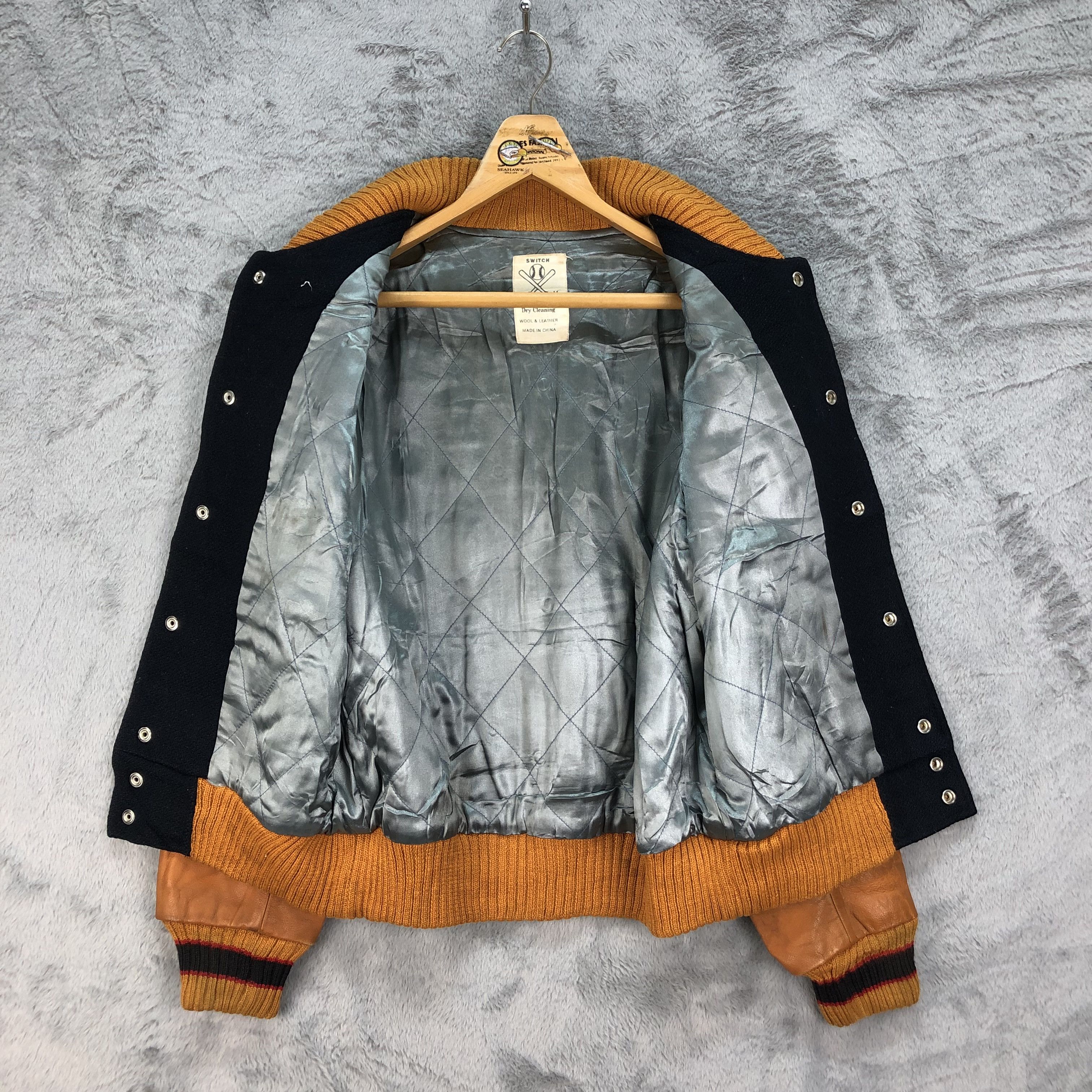Other BULLDOGS BIG LOGO WOOL LEATHER VARSITY JACKET #4784-169 Size US M / EU 48-50 / 2 - 12 Thumbnail