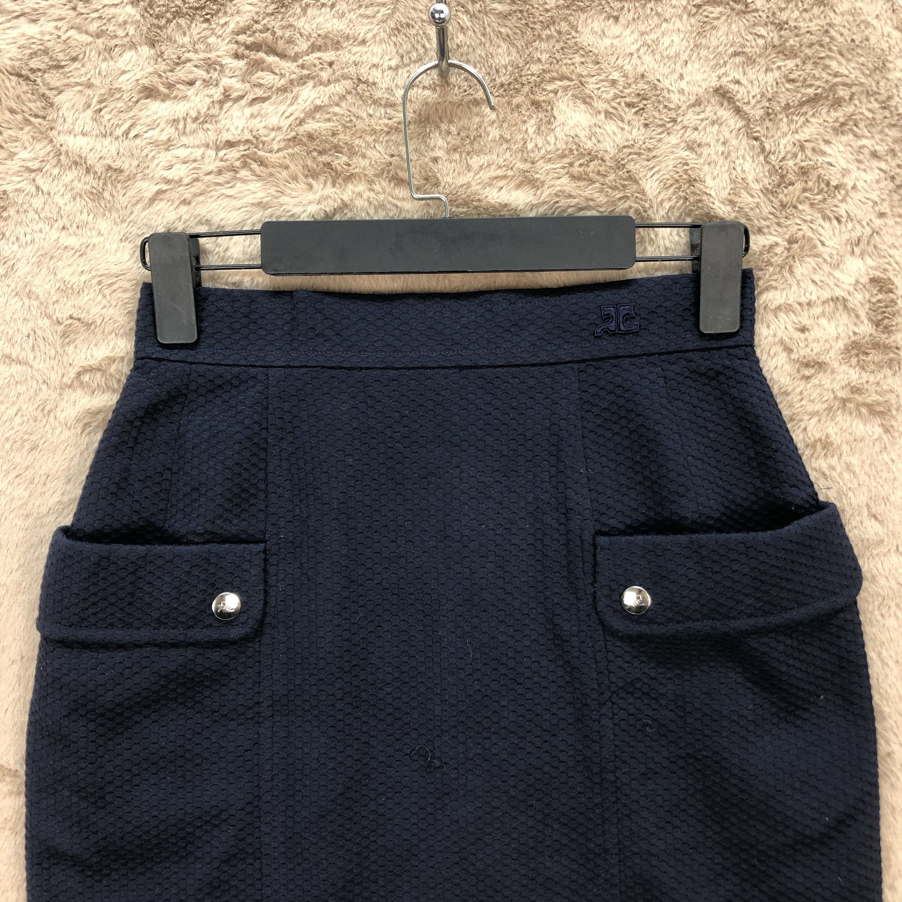 Courreges COURREGES PARIS NICE FABRIC DESIGN SKIRTS #5646-201 Size 26" / US 2 / IT 38 - 2 Thumbnail