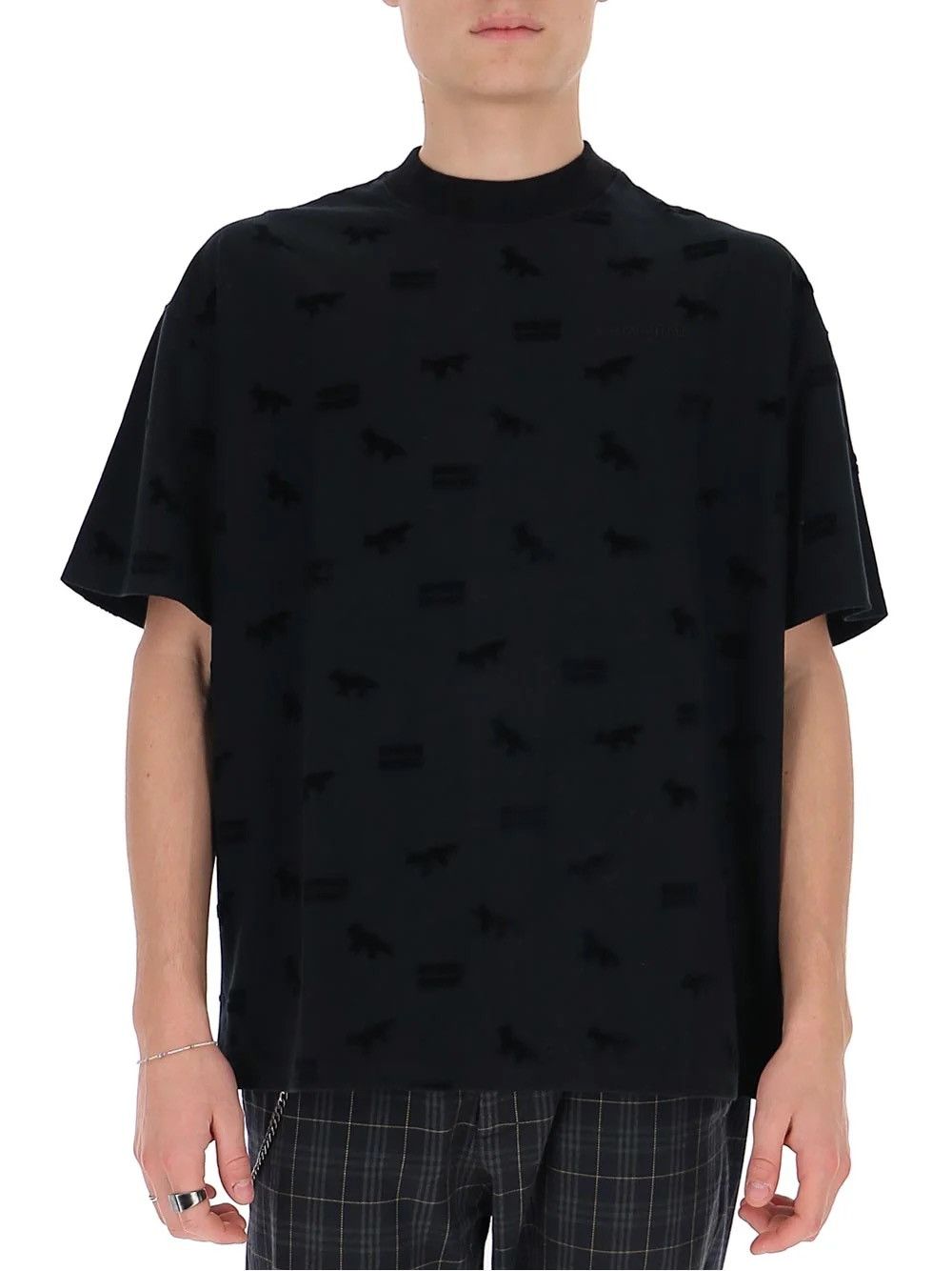 Maison Kitsuné All Over Print T-Shirt Anthracite