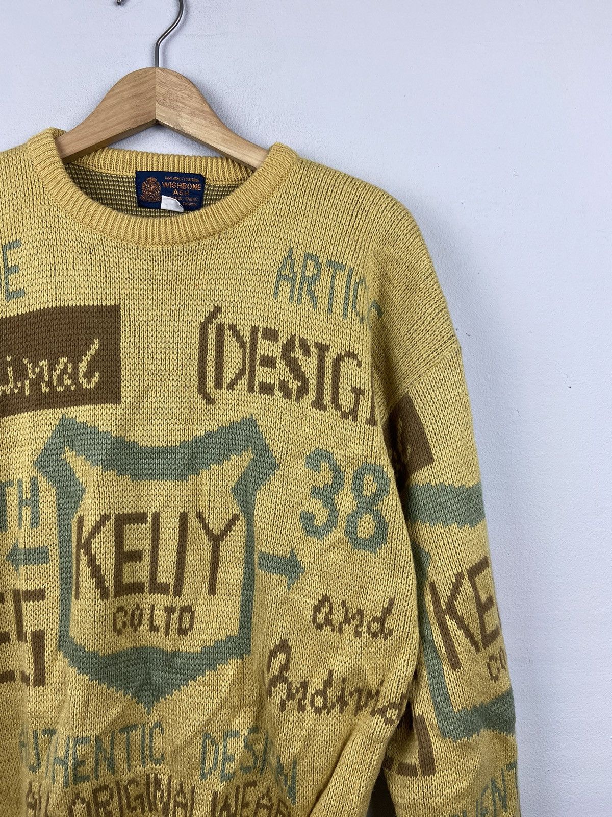 Japanese Brand × Other Rare Design🚀Wishbone Ash Aztec Abstrac Art Design Knitwear Size US L / EU 52-54 / 3 - 5 Thumbnail