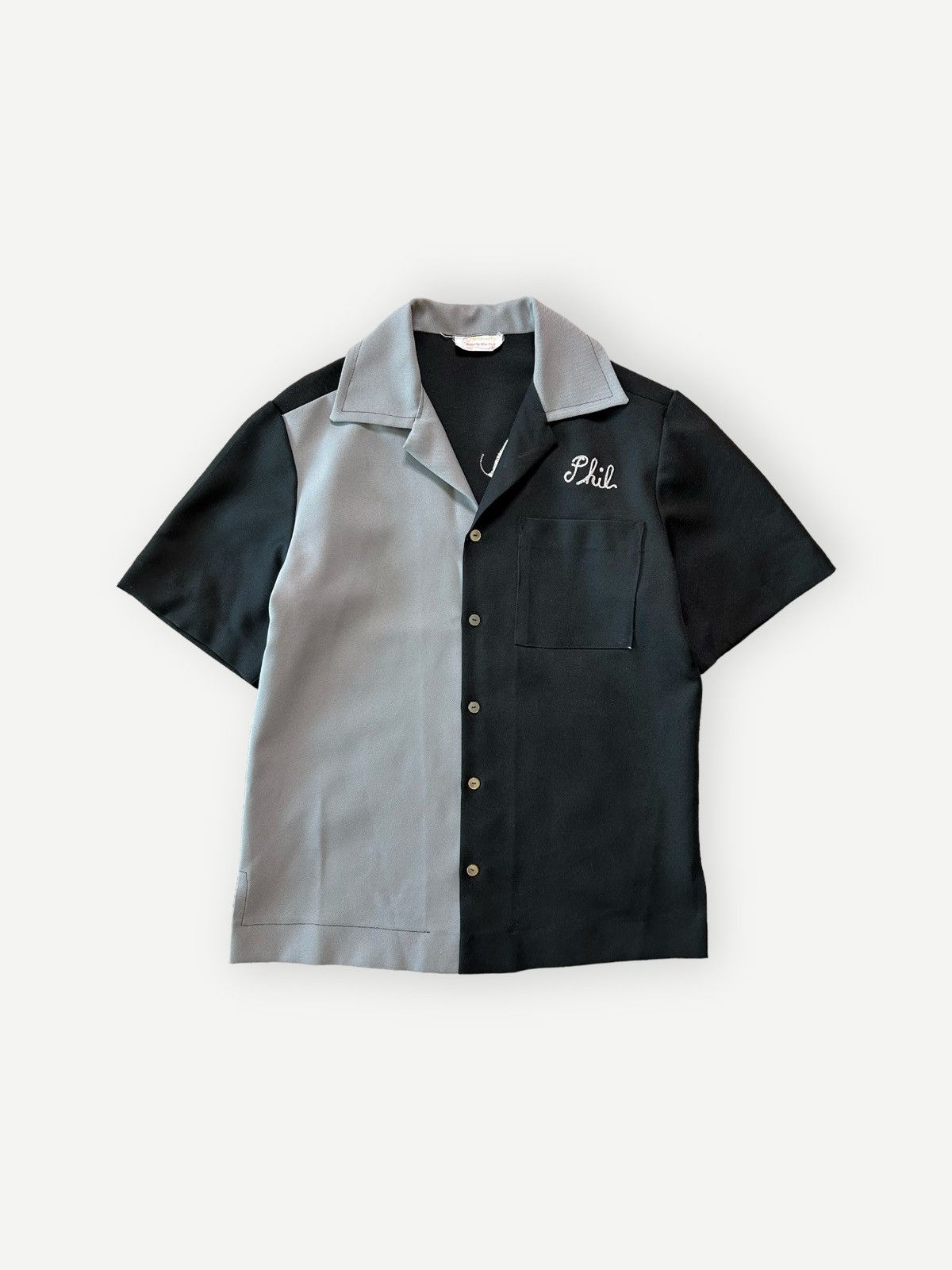 パリコレクション Vintage Vintage Stitch Chain Up Button Shirt Bowling 50s/60s トップス