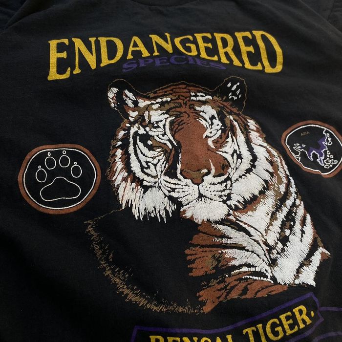 Bengal Tiger Roaring Panthera Discharge T-Shirt A90 Size M-XXL