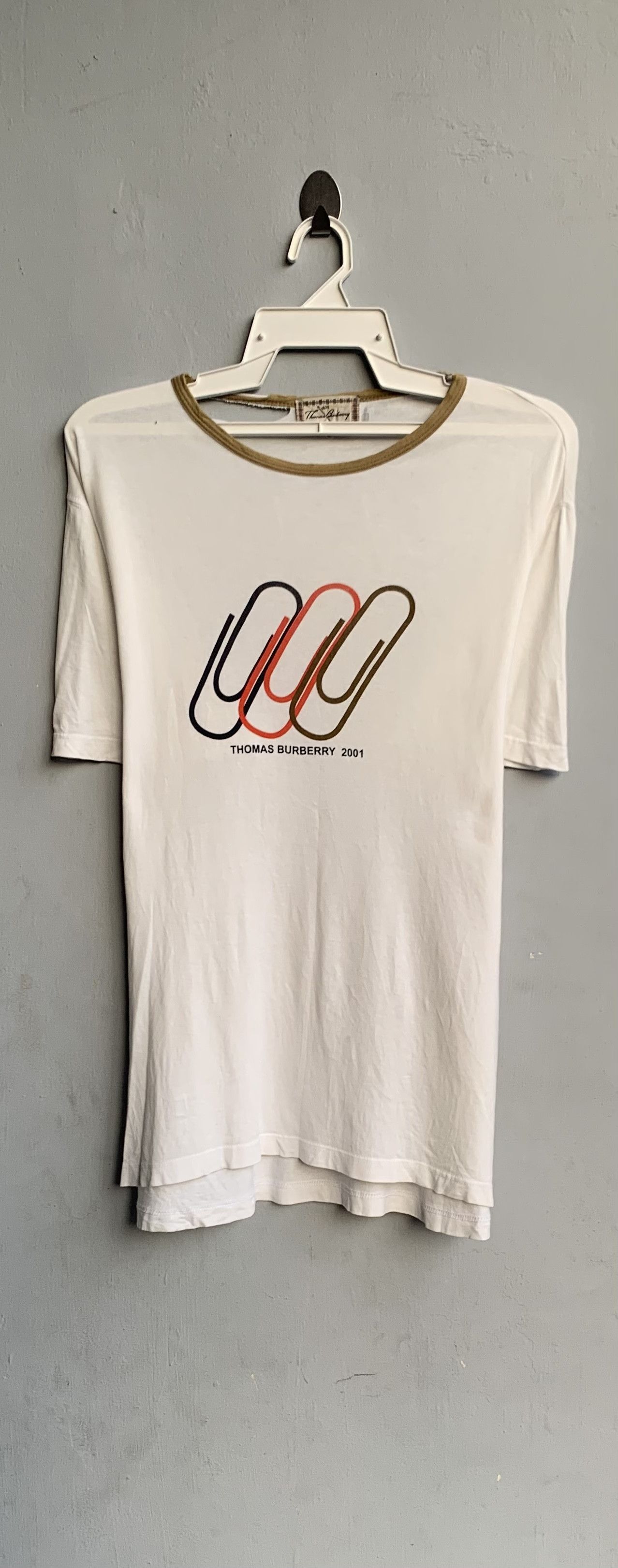 Burberry Vintage Thomas Burberry Spellout Tee Size US L / EU 52-54 / 3 - 1 Thumbnail
