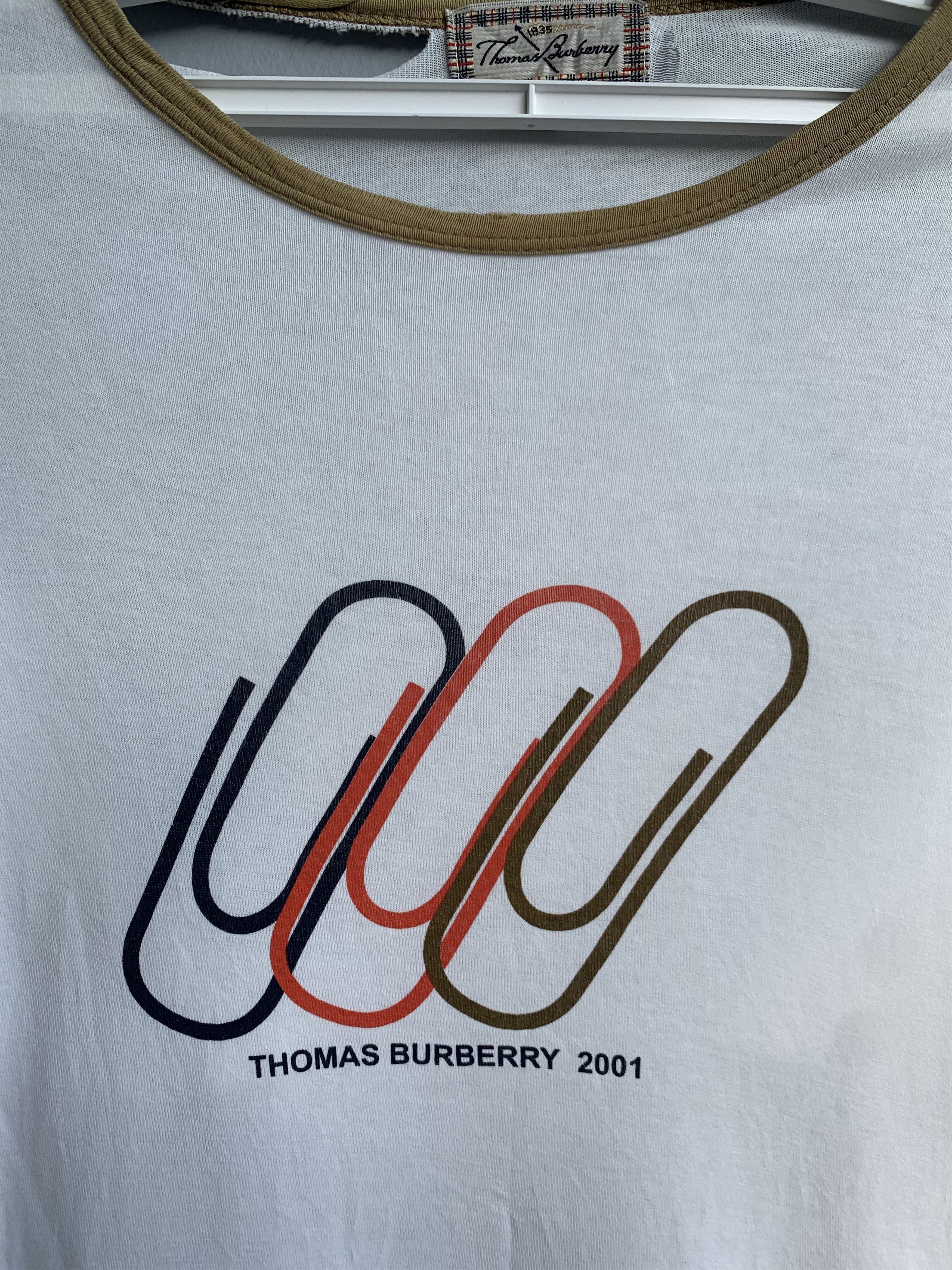 Burberry Vintage Thomas Burberry Spellout Tee Size US L / EU 52-54 / 3 - 3 Thumbnail