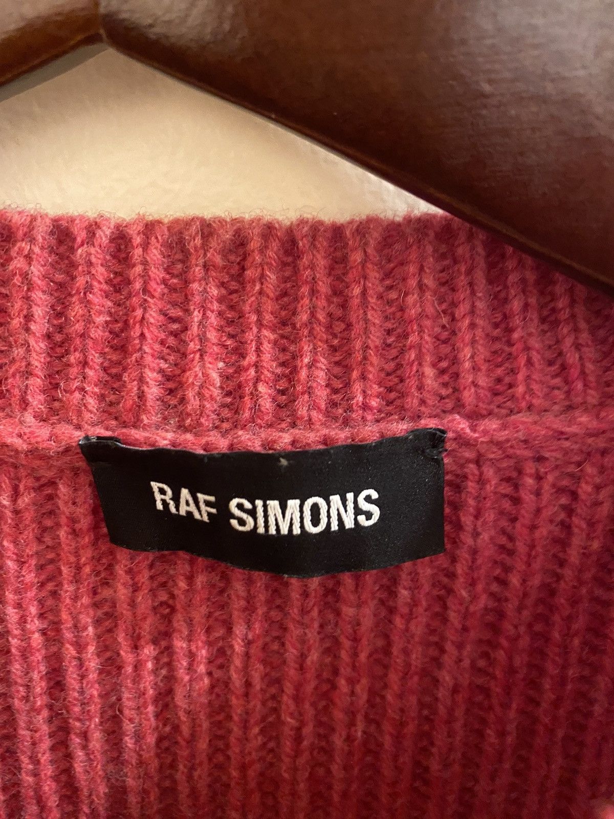 Raf Simons × Raf by Raf Simons Raf Simons Stoned America Pink Graphic Merino Wool Vest Size US L / EU 52-54 / 3 - 4 Thumbnail