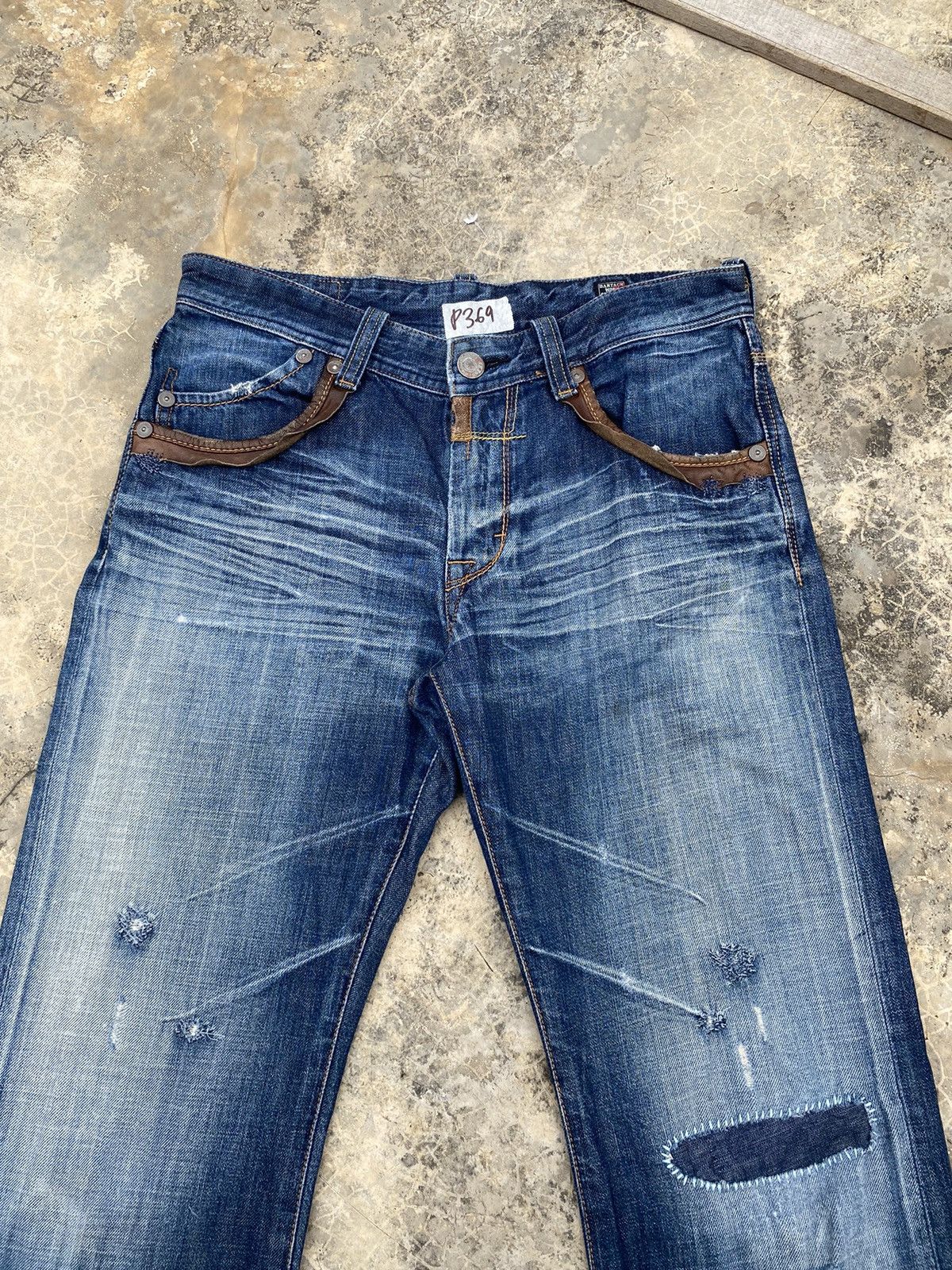 Japanese Brand Vintage Bartack Boro Stitch Flare Pant Size US 30 / EU 46 - 4 Thumbnail