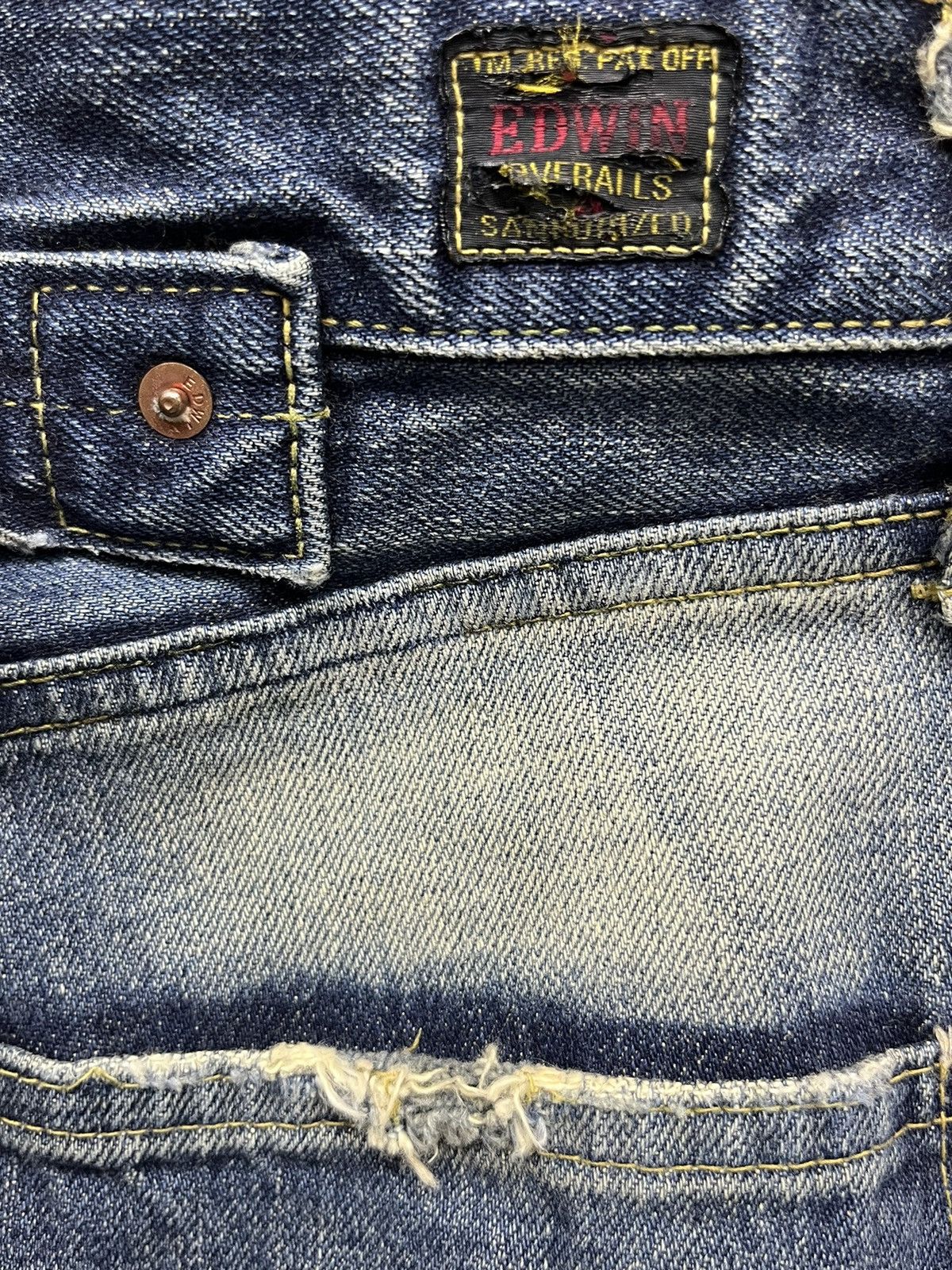 Edwin 🔥EDWIN 505 Selvedge Mudwash 10th Ann.Model Limited 100 Pair Size US 32 / EU 48 - 17 Thumbnail