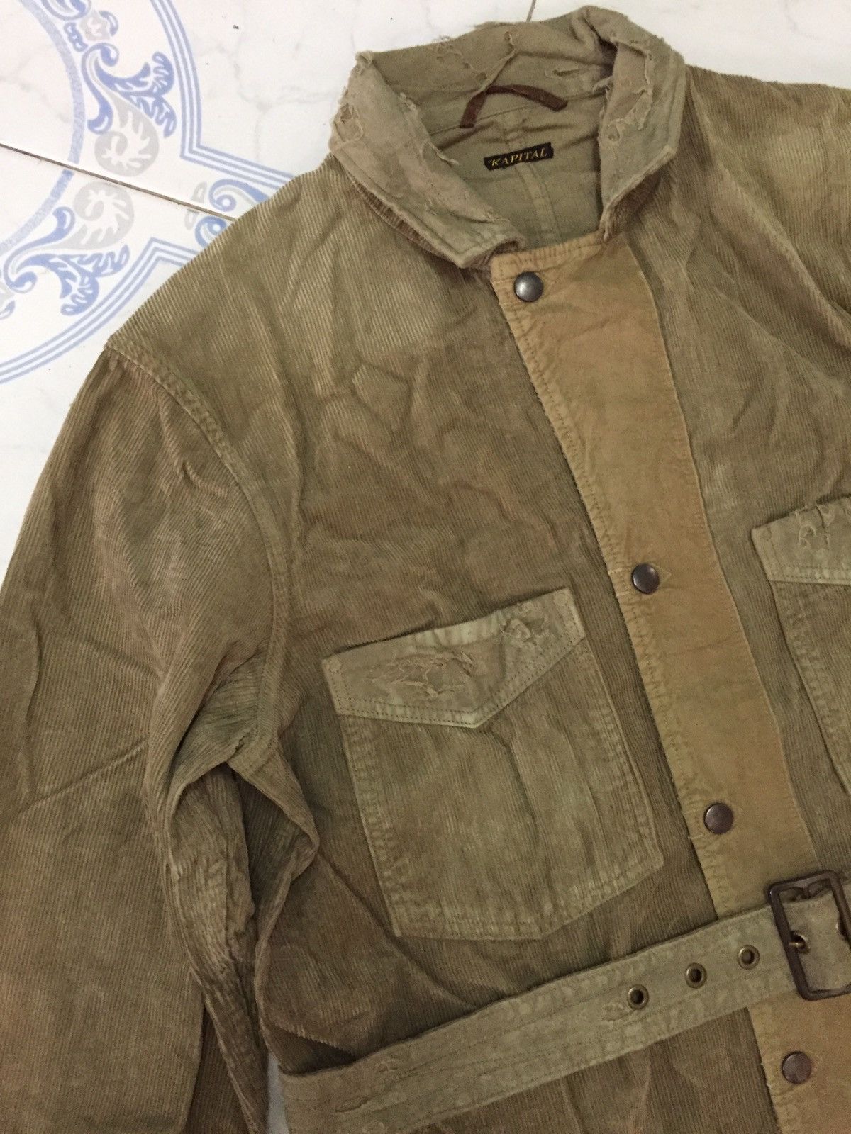 Kapital Vtg Distress Boro Style Kapital Corduroy Long Jacket Belted Size US M / EU 48-50 / 2 - 6 Thumbnail