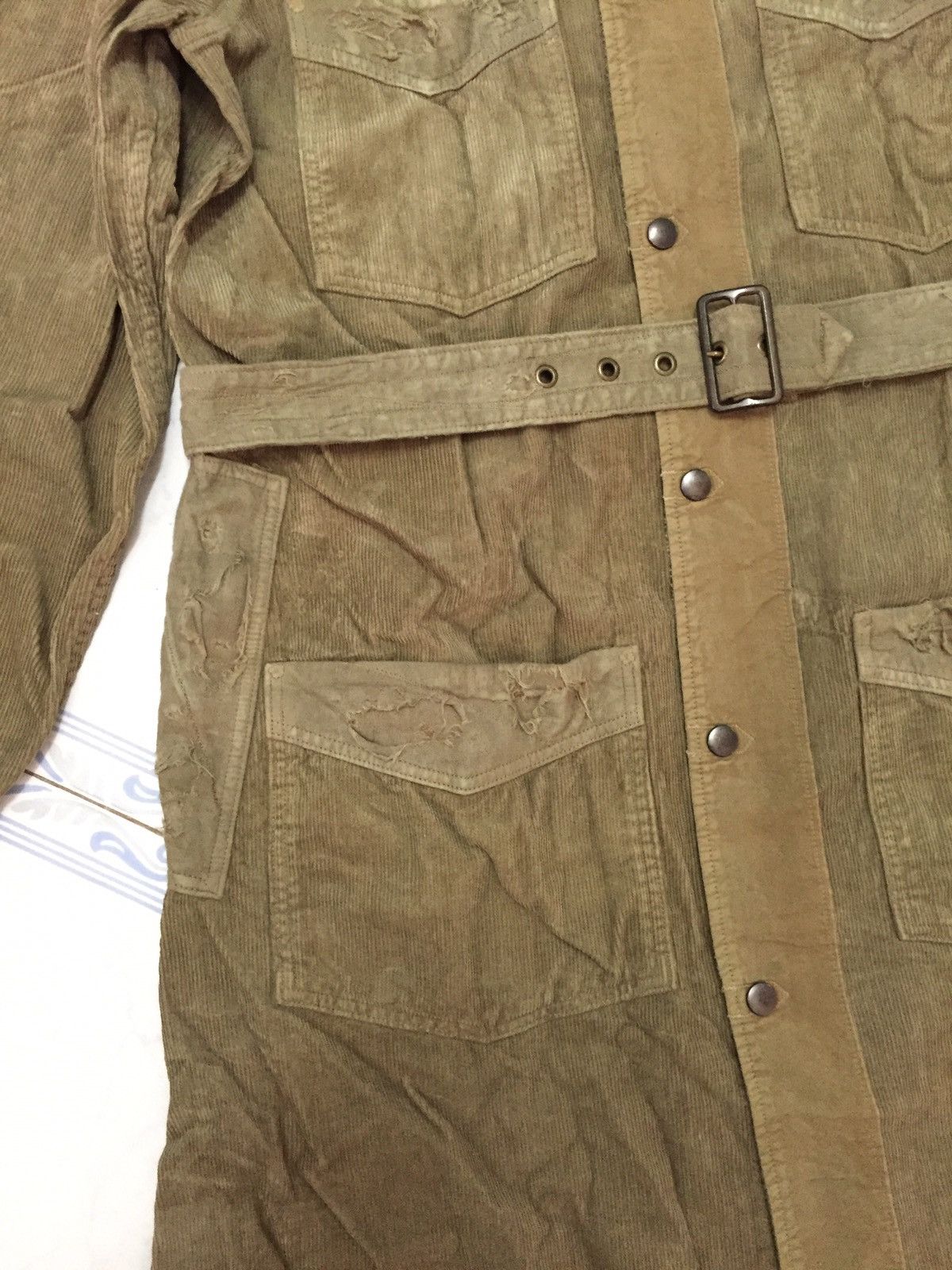 Kapital Vtg Distress Boro Style Kapital Corduroy Long Jacket Belted Size US M / EU 48-50 / 2 - 3 Thumbnail