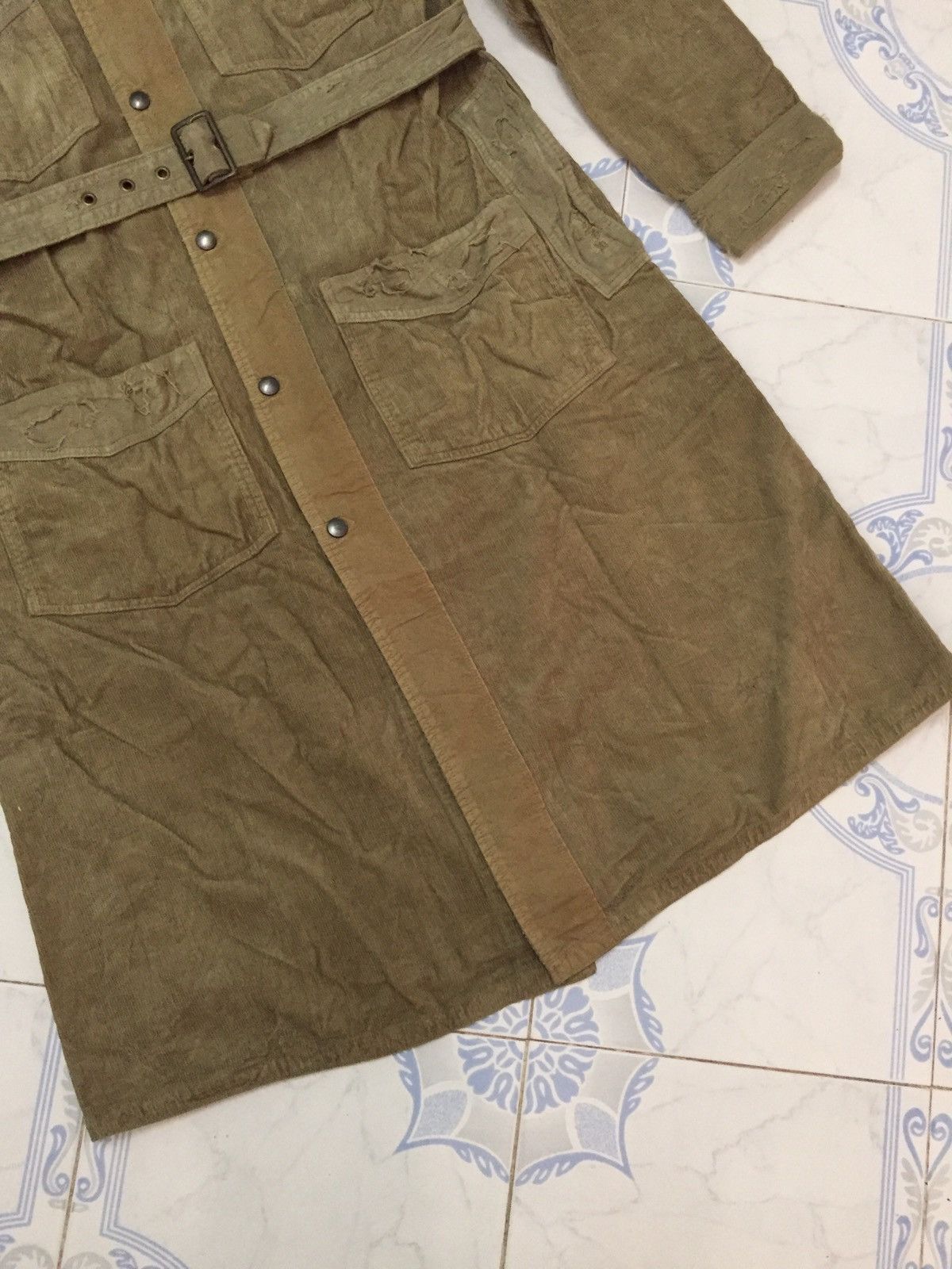 Kapital Vtg Distress Boro Style Kapital Corduroy Long Jacket Belted Size US M / EU 48-50 / 2 - 8 Thumbnail