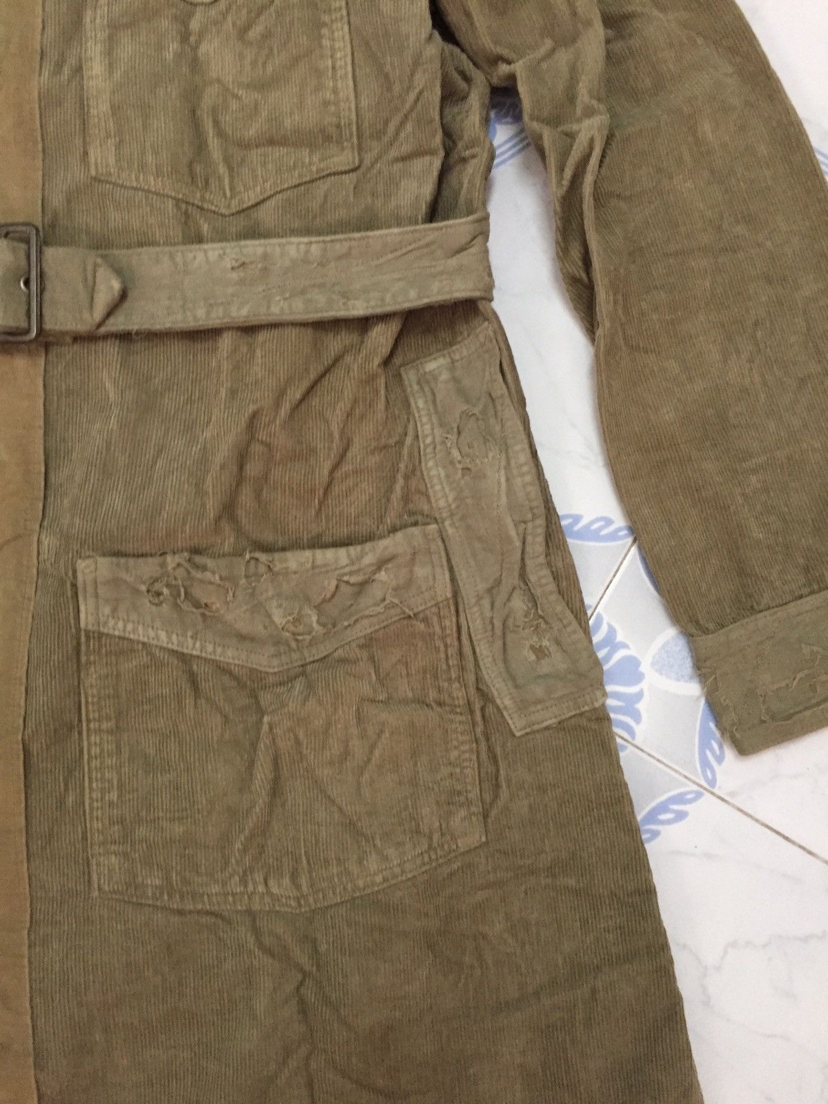 Kapital Vtg Distress Boro Style Kapital Corduroy Long Jacket Belted Size US M / EU 48-50 / 2 - 4 Thumbnail