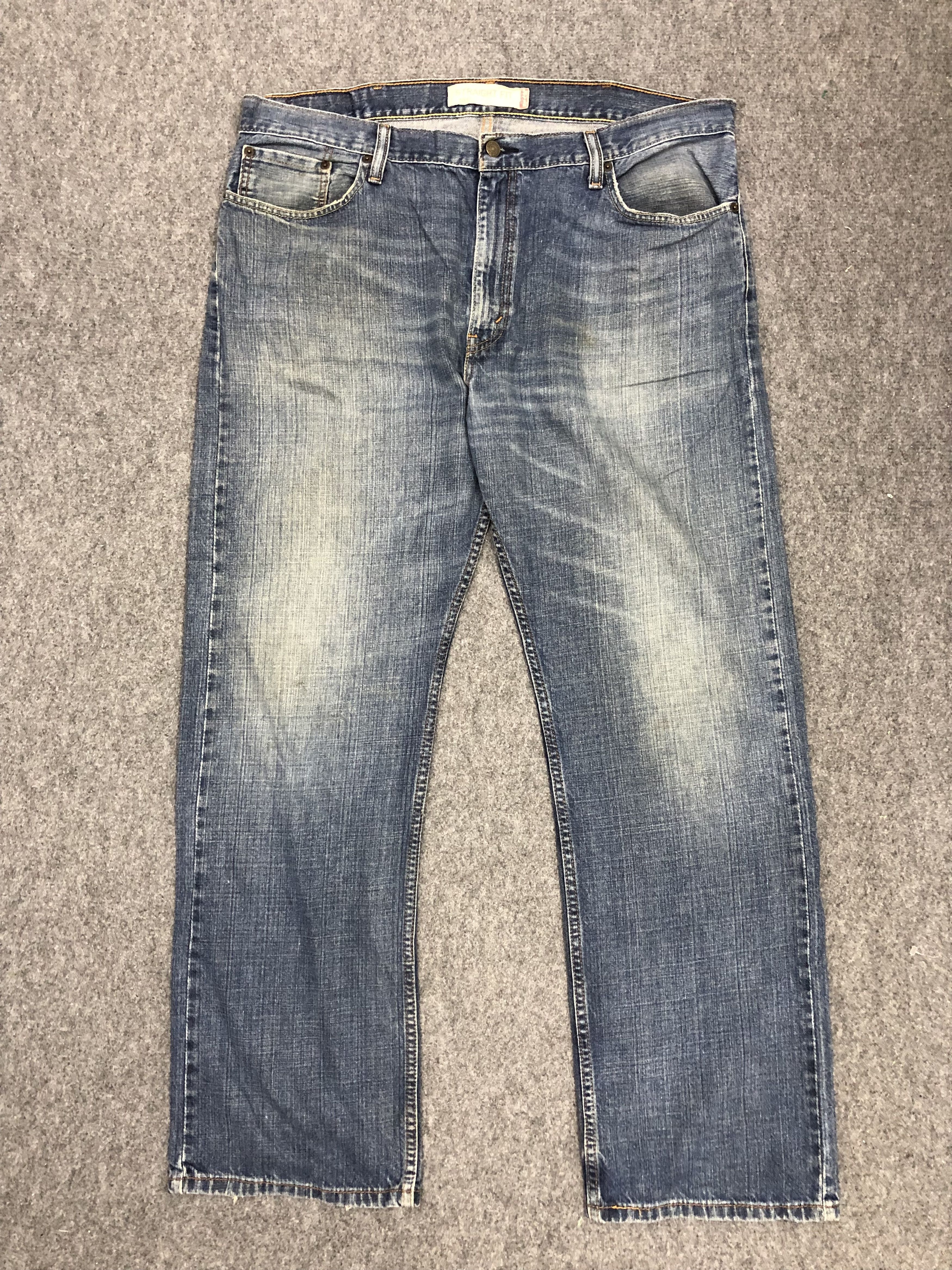 image of Levis 505 Faded Blue Jeans in Blue Denim, Men's (Size 41)