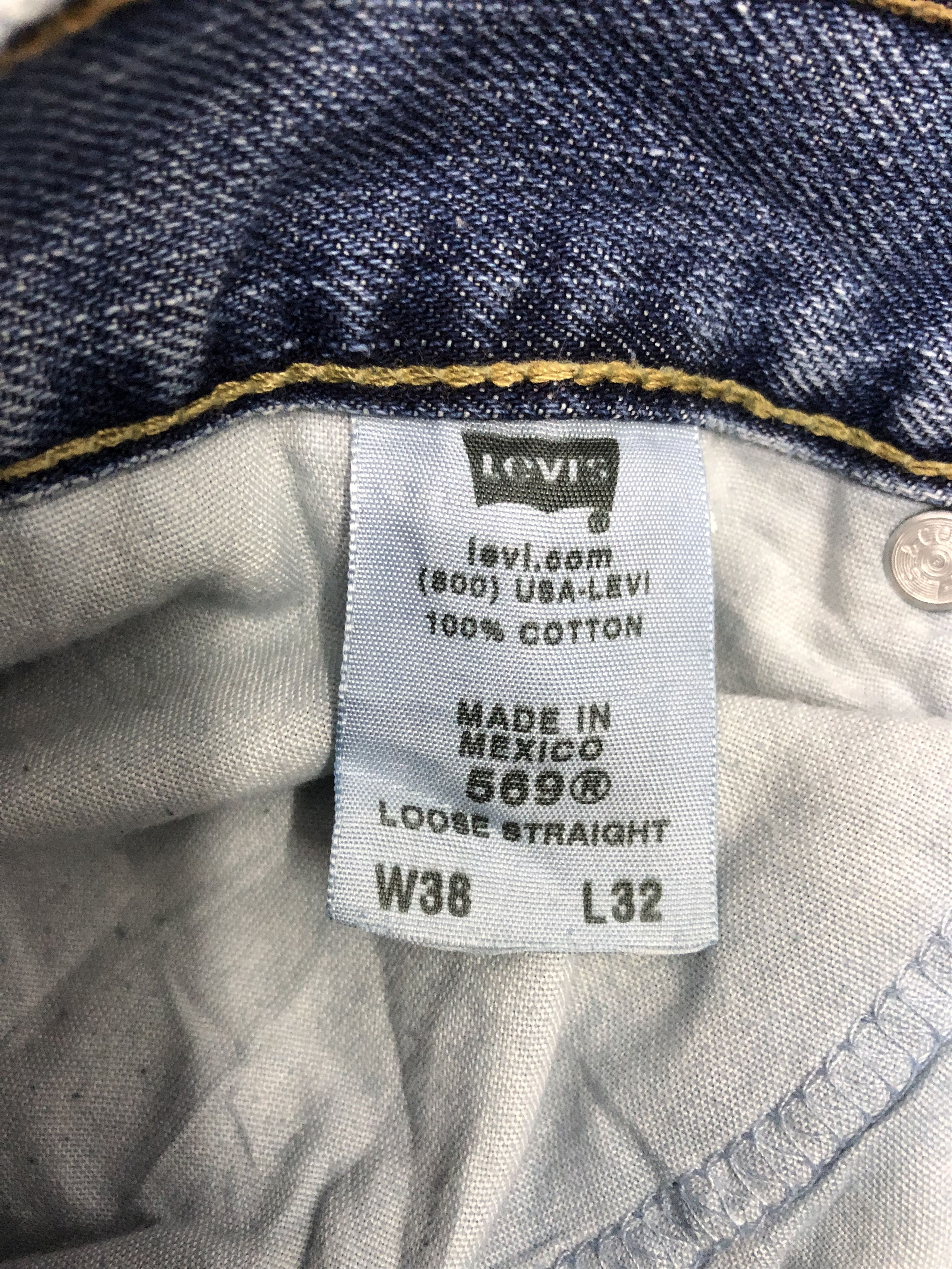 Levi's × Vintage Vintage Levis 569 Faded Blue Baggy Jeans Size US 40 / EU 56 - 6 Thumbnail