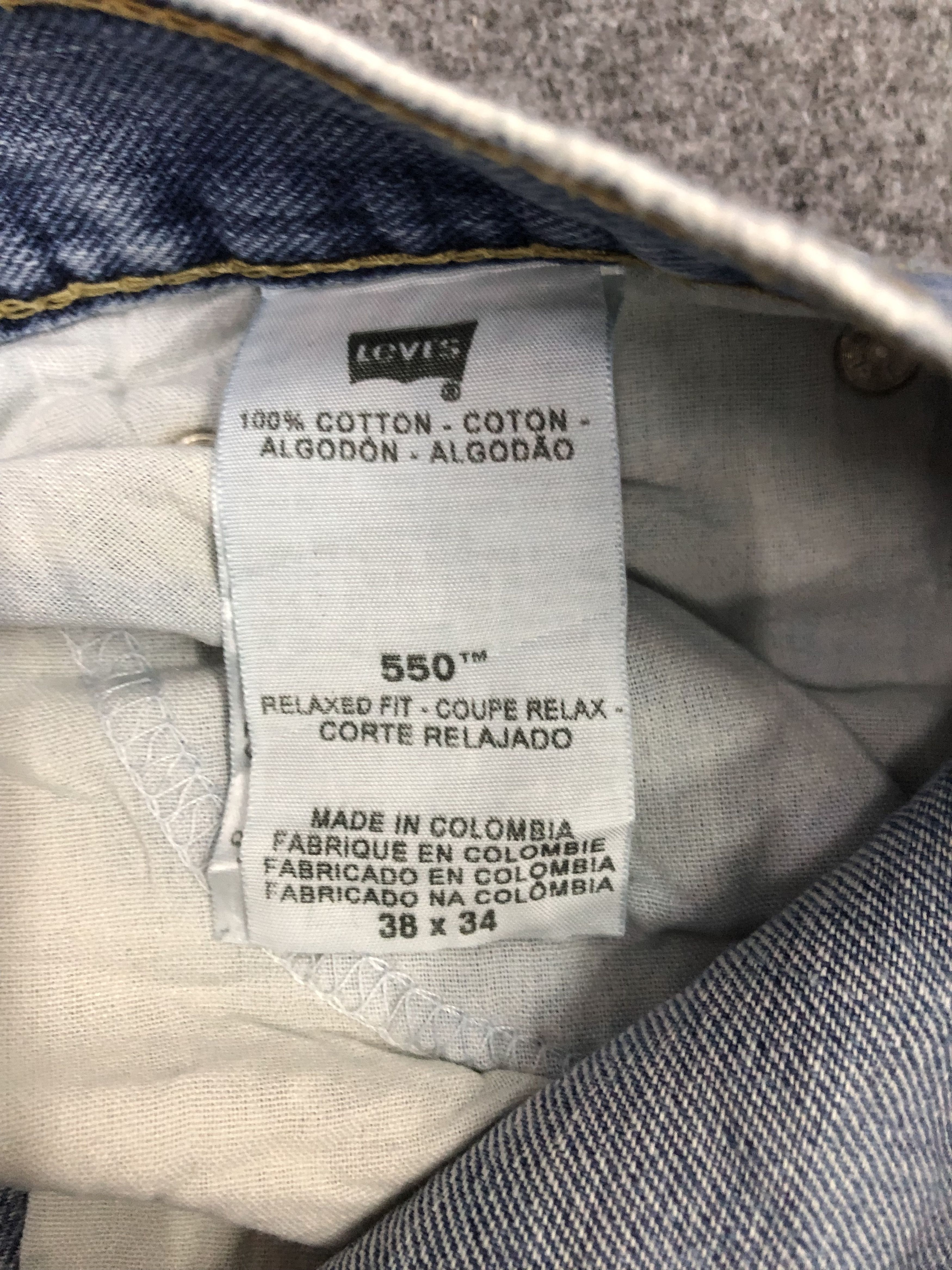 Levi's × Vintage Vintage Levis 550 Faded Blue Baggy Jeans Size US 38 / EU 54 - 6 Thumbnail