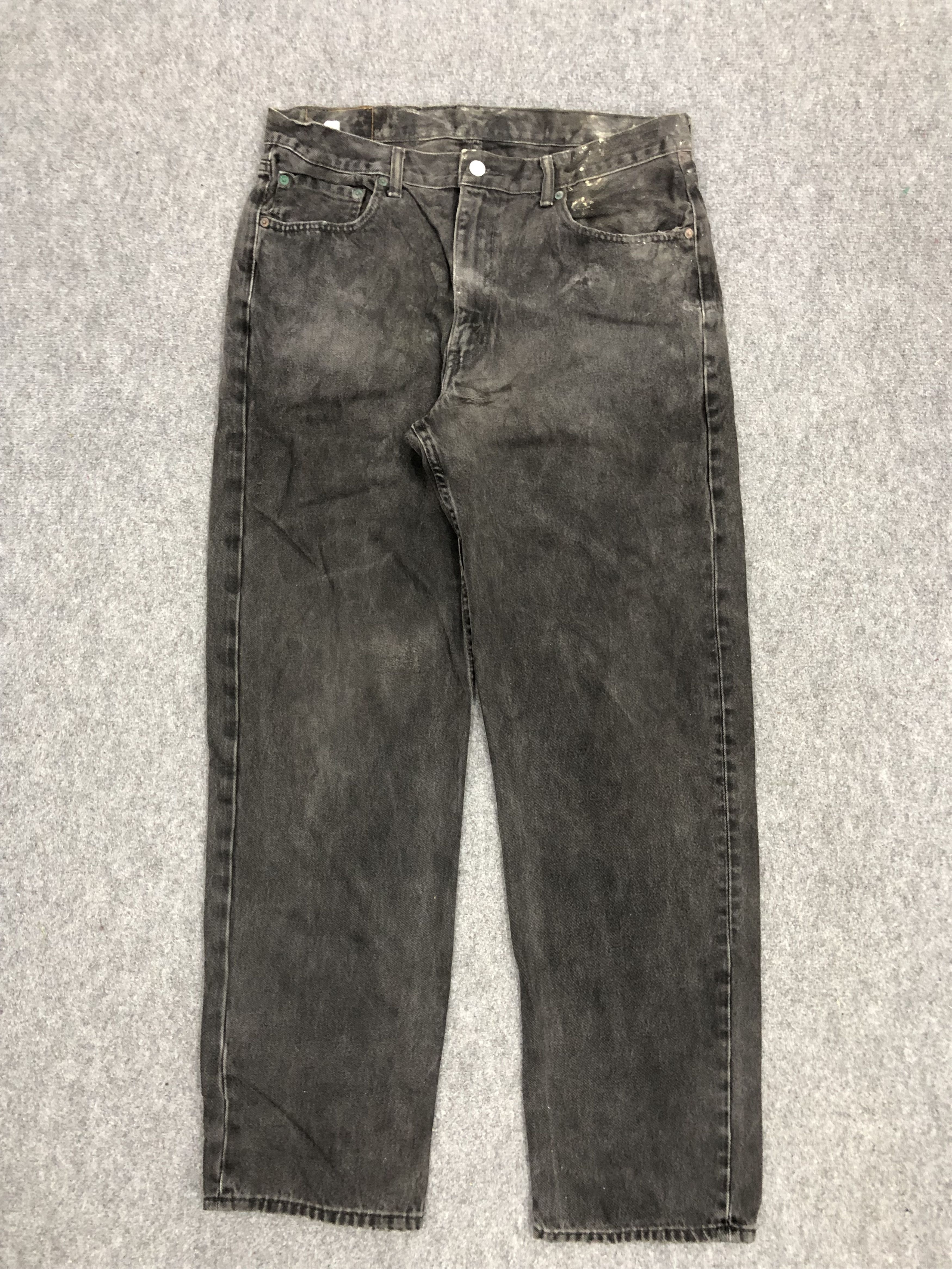 Levi's Vintage Levis 550 Faded Black Baggy Jeans DP1291 Size US 37 - 1 Thumbnail
