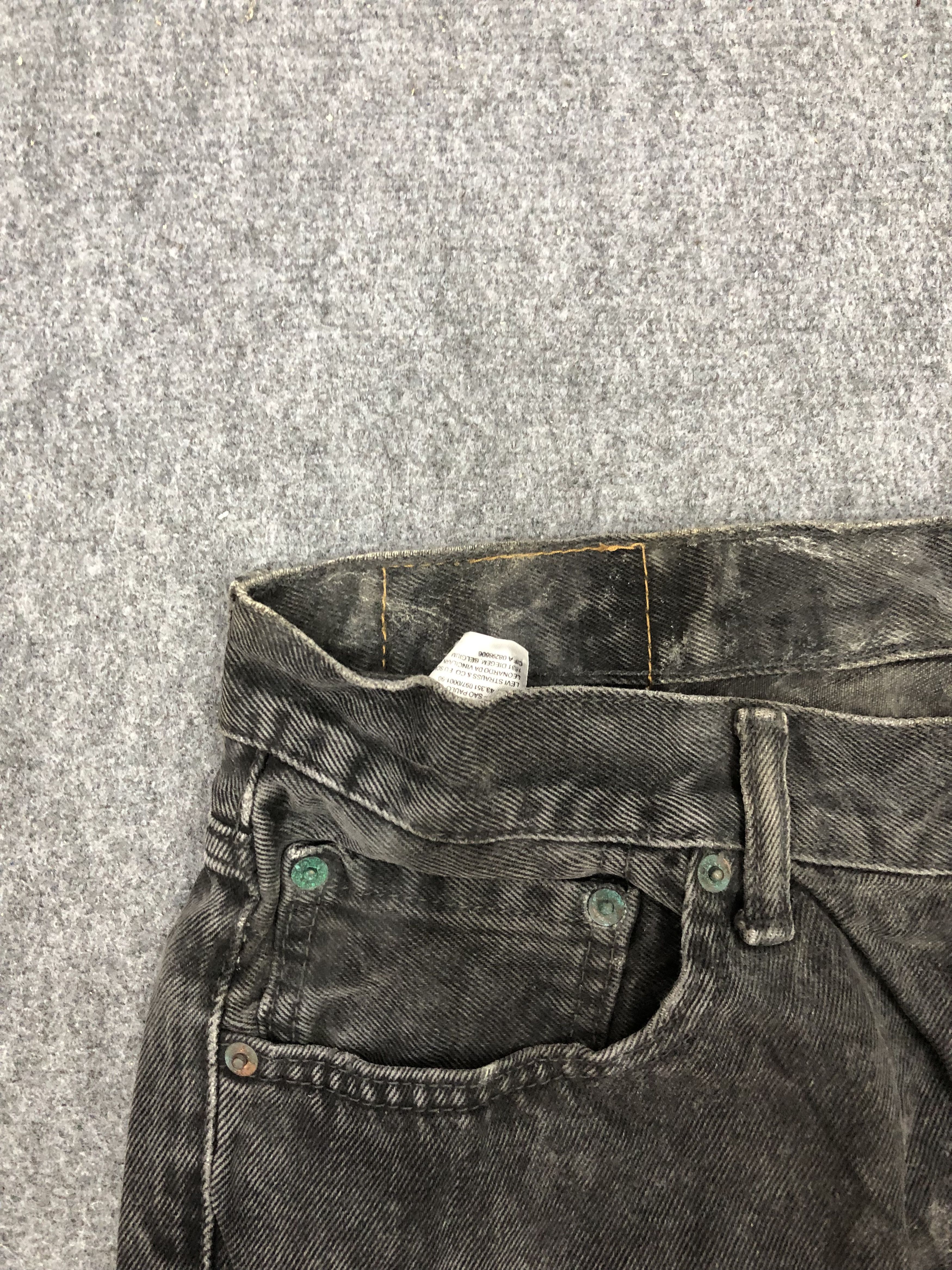Levi's Vintage Levis 550 Faded Black Baggy Jeans DP1291 Size US 37 - 10 Thumbnail