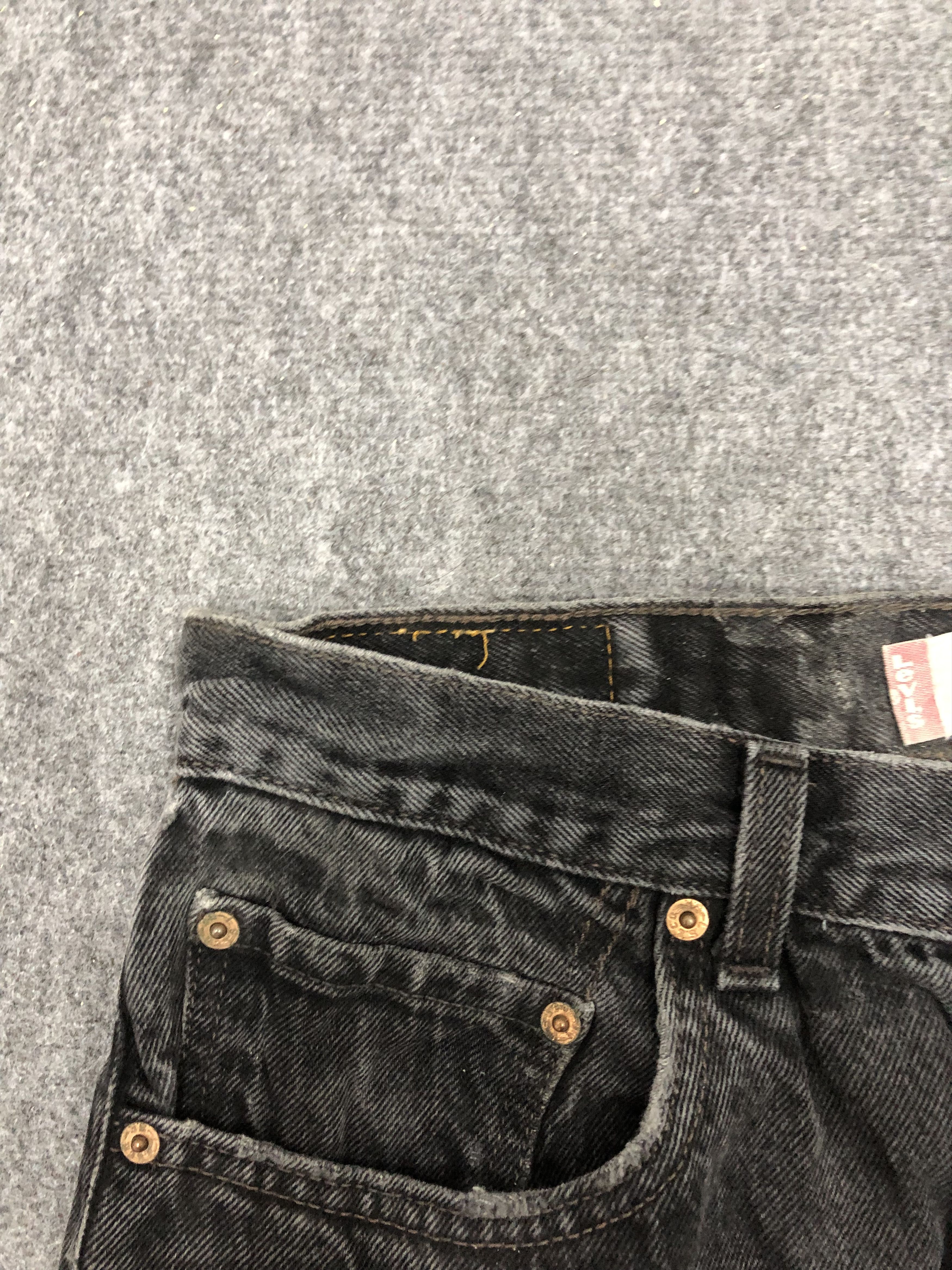 Levi's × Vintage Vintage Levis 550 Faded Black Baggy Jeans Size US 34 / EU 50 - 9 Thumbnail