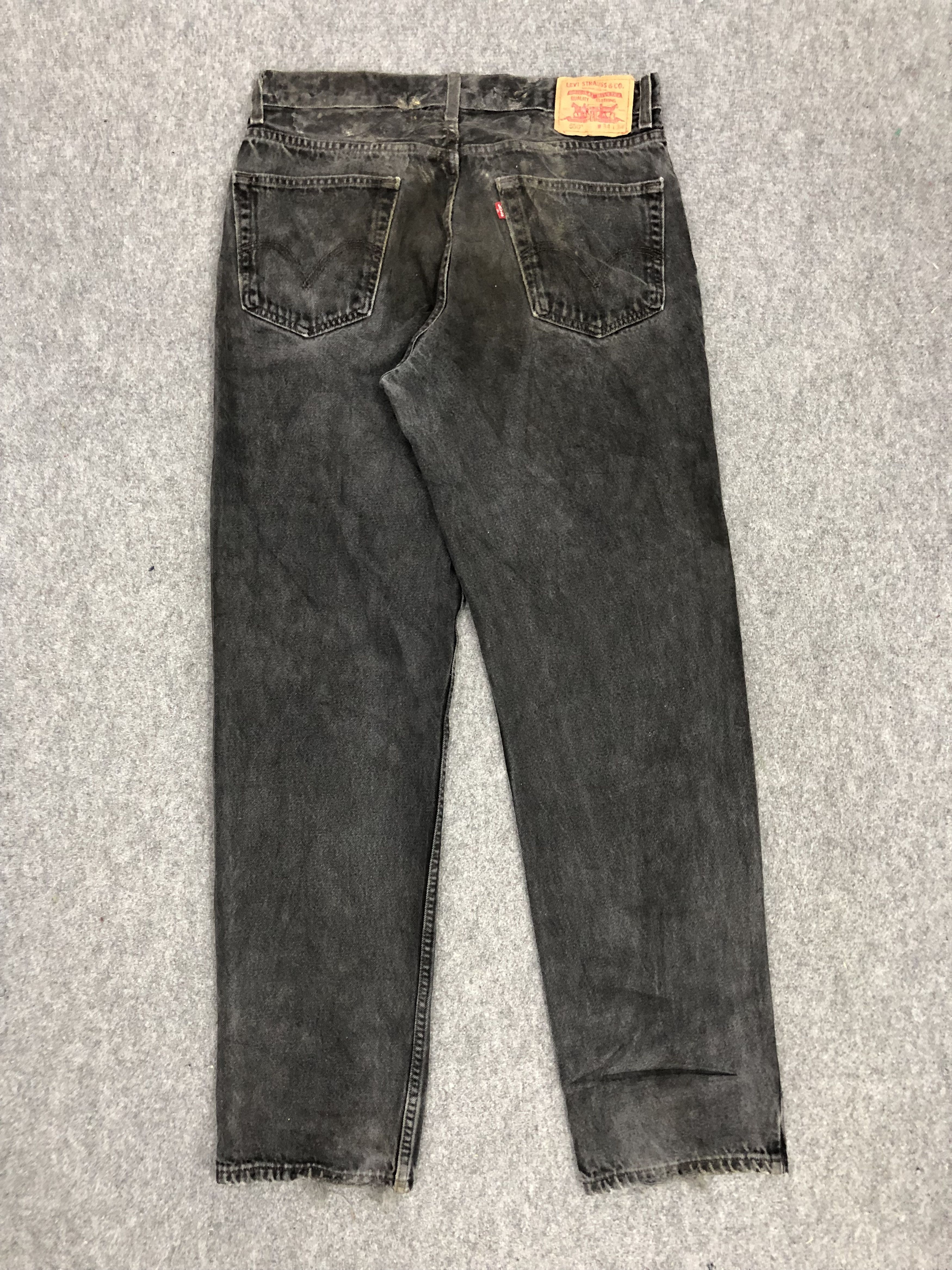 Levi's × Vintage Vintage Levis 550 Faded Black Baggy Jeans Size US 34 / EU 50 - 3 Thumbnail