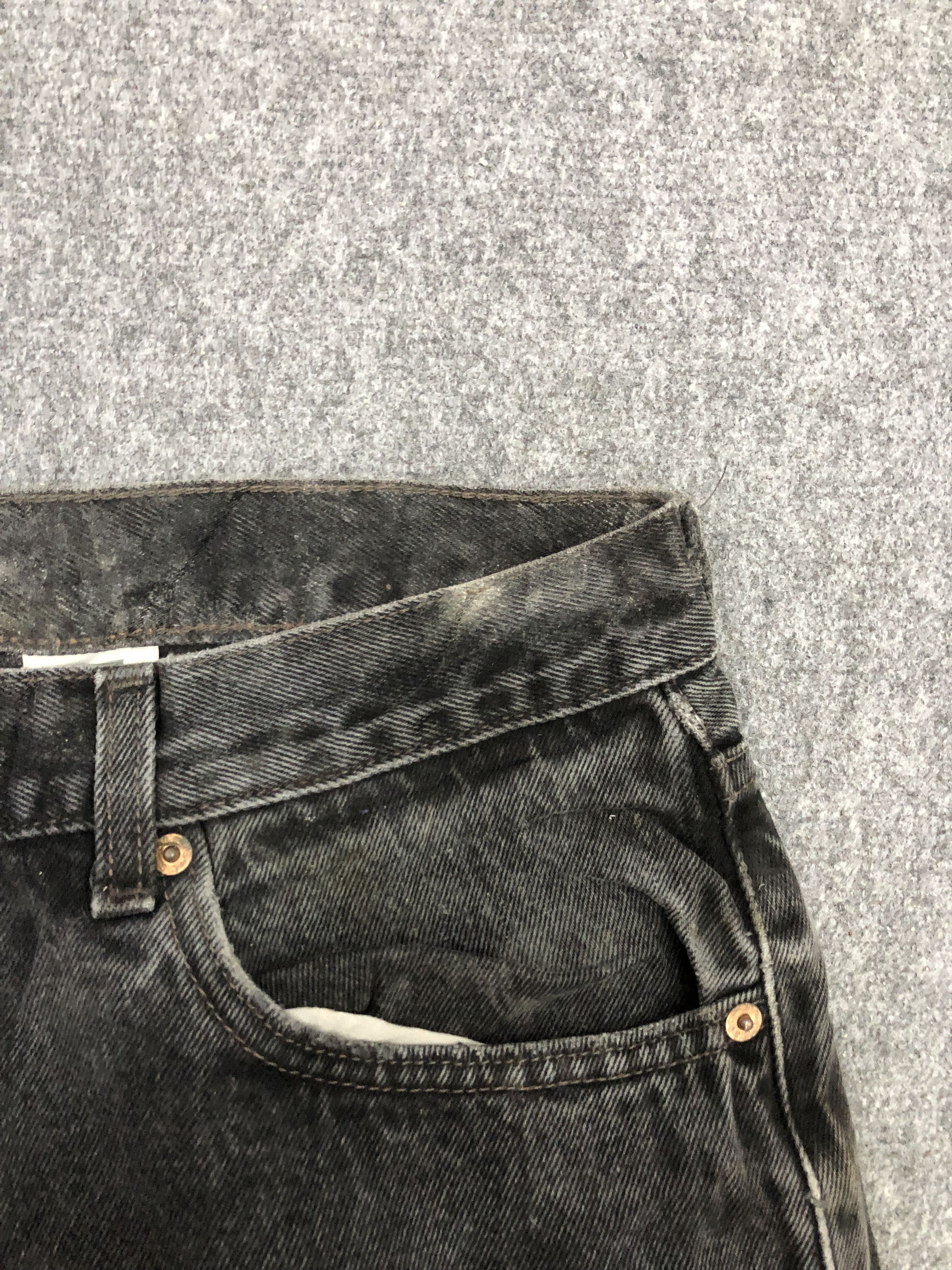 Levi's × Vintage Vintage Levis 550 Faded Black Baggy Jeans Size US 34 / EU 50 - 8 Thumbnail