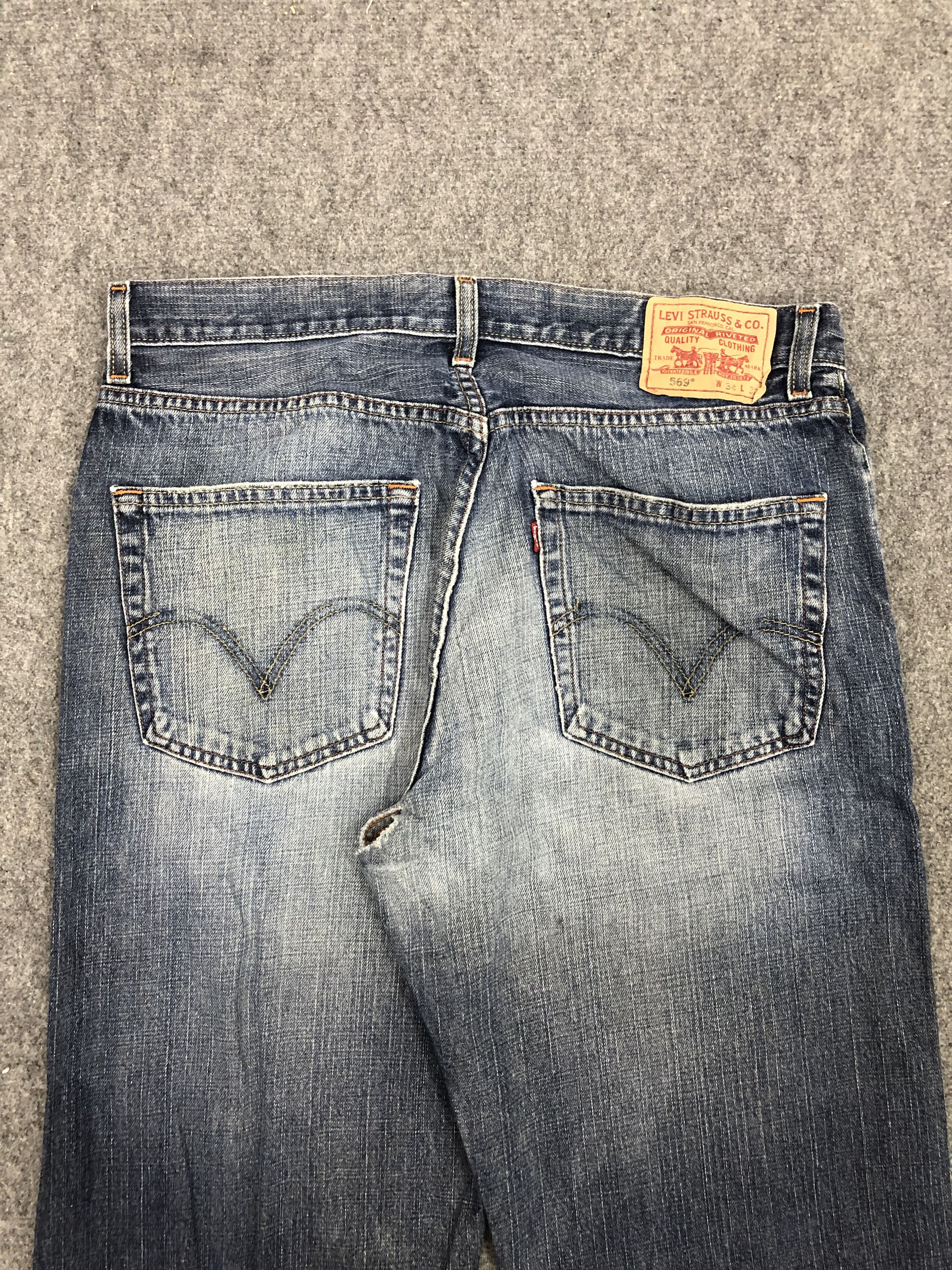 Levi's Vintage Levis 569 Faded Blue Baggy Jeans DP1298 Size US 36 / EU 52 - 4 Thumbnail