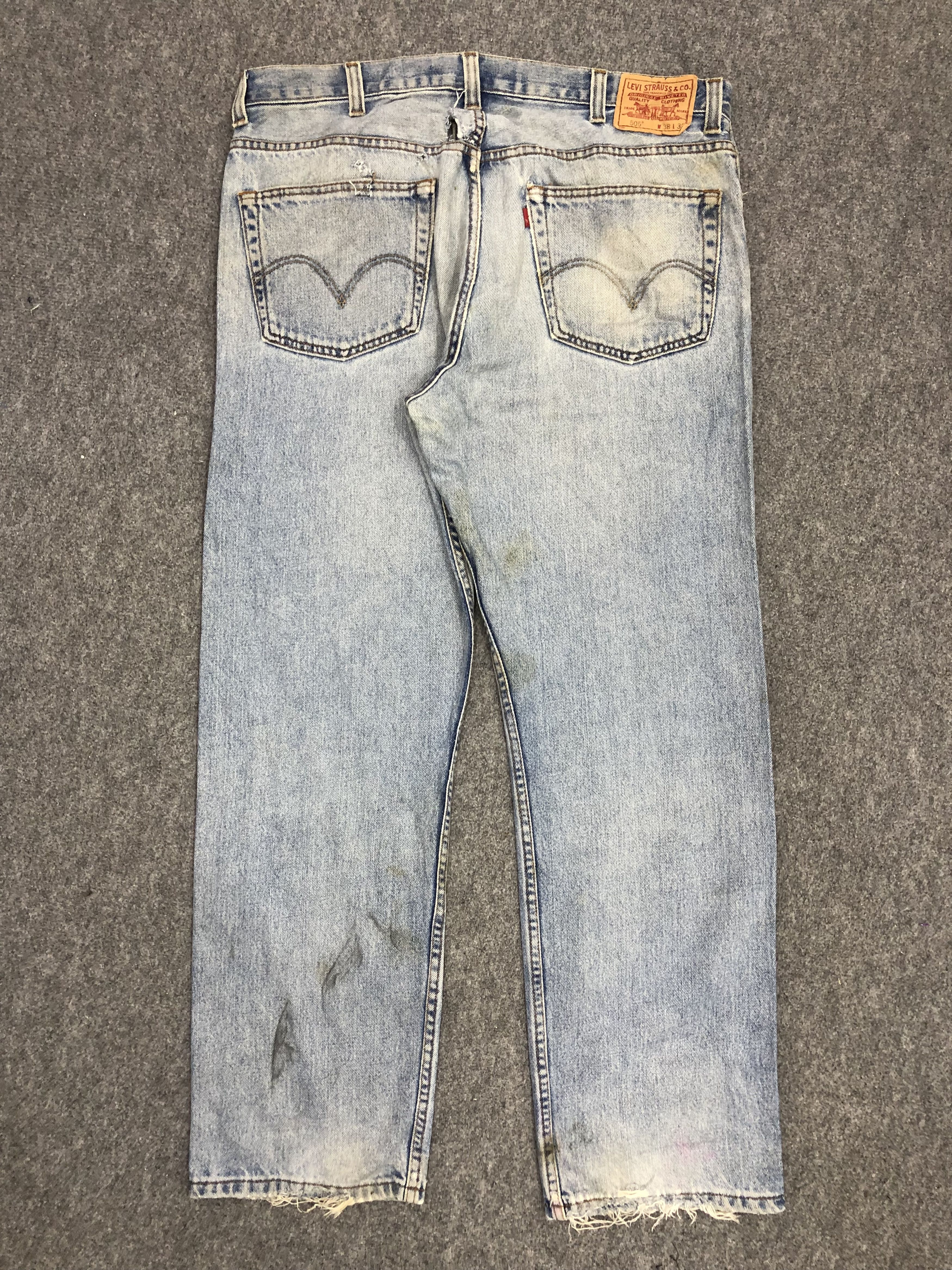 Levi's × Vintage Vintage Levis 505 Faded Blue Baggy Jeans Size US 38 / EU 54 - 3 Thumbnail