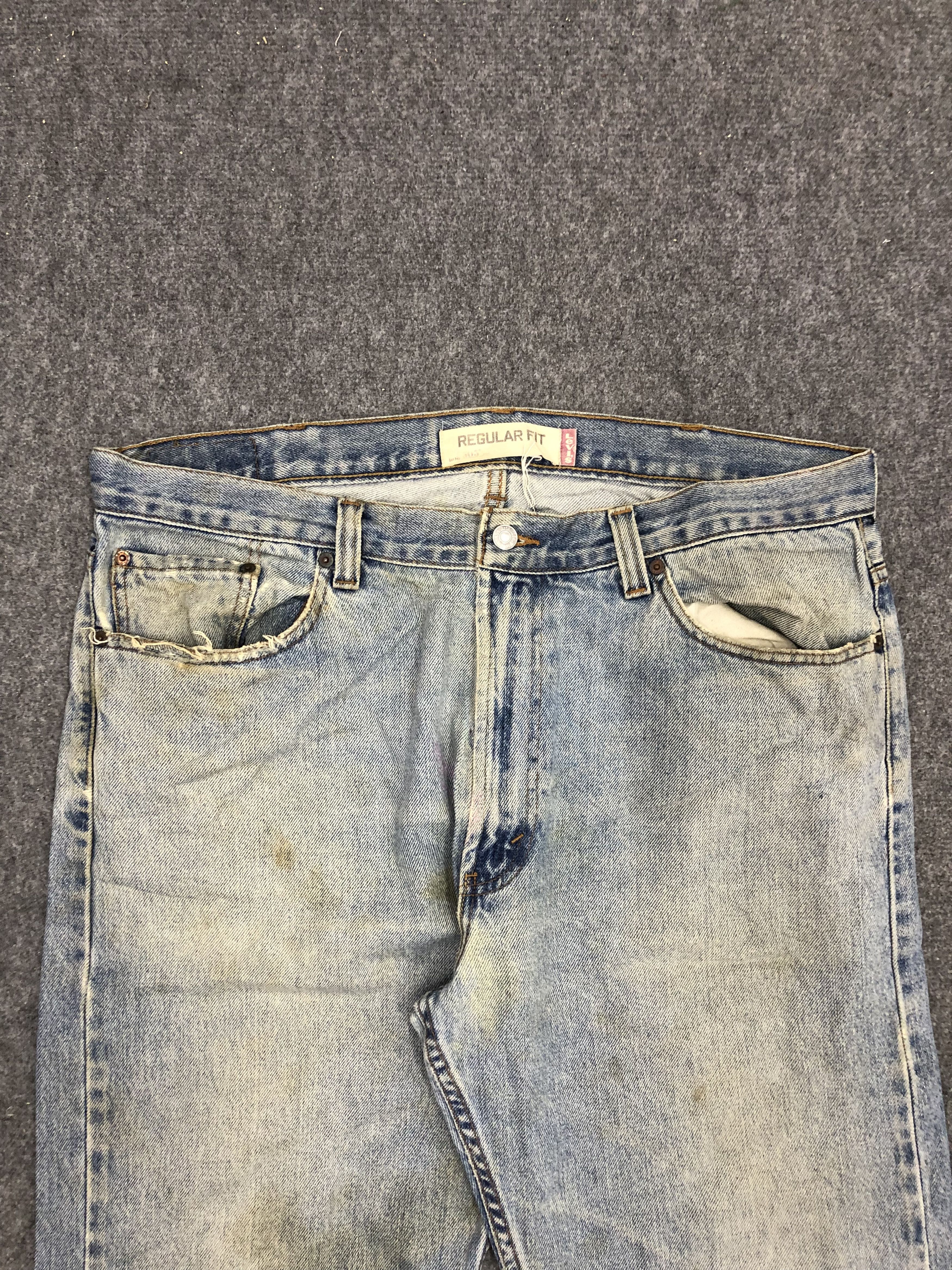 Levi's × Vintage Vintage Levis 505 Faded Blue Baggy Jeans Size US 38 / EU 54 - 2 Thumbnail