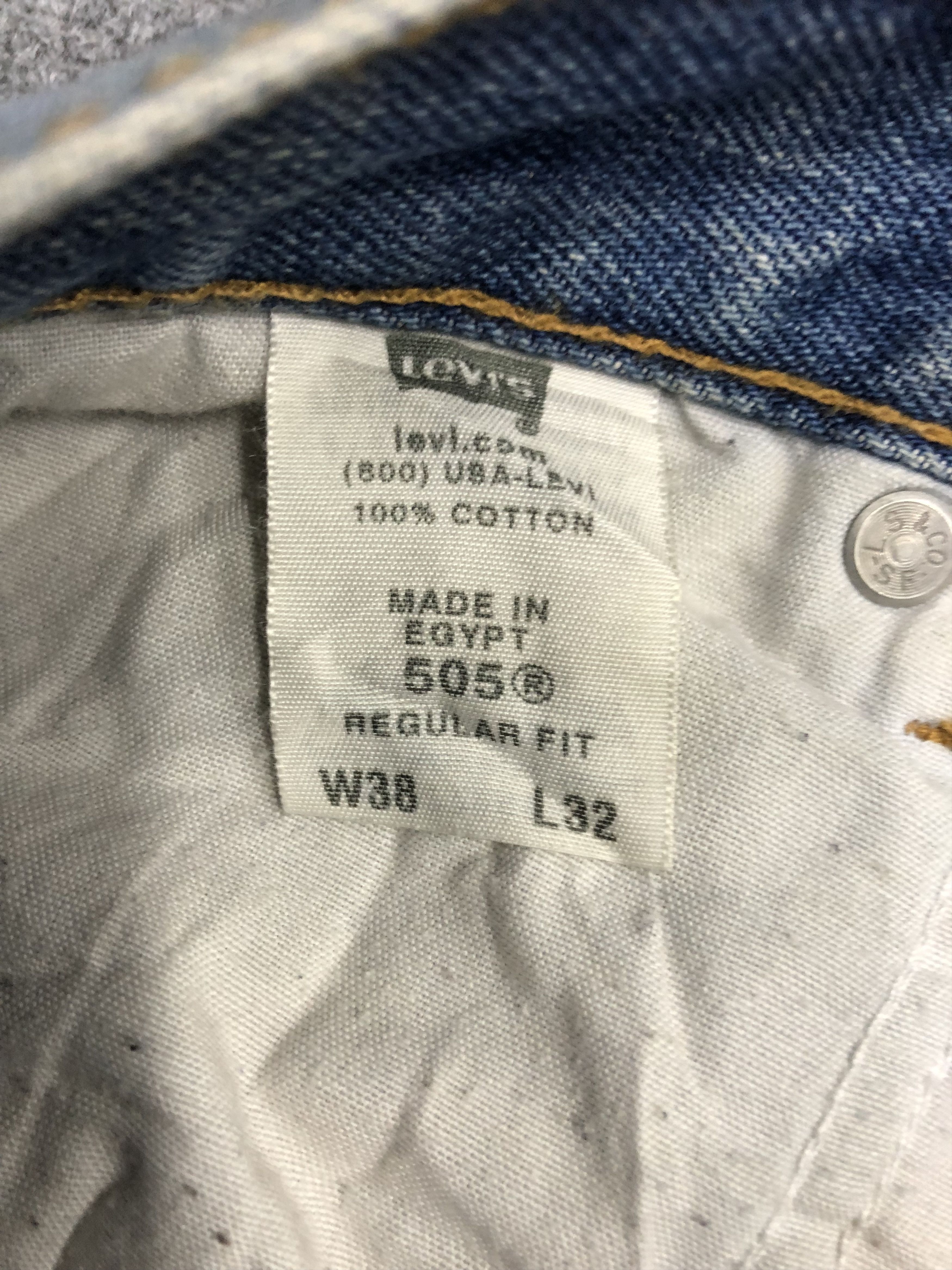 Levi's Vintage Levis 505 Faded Blue Jeans DP1202 Size US 38 / EU 54 - 6 Thumbnail
