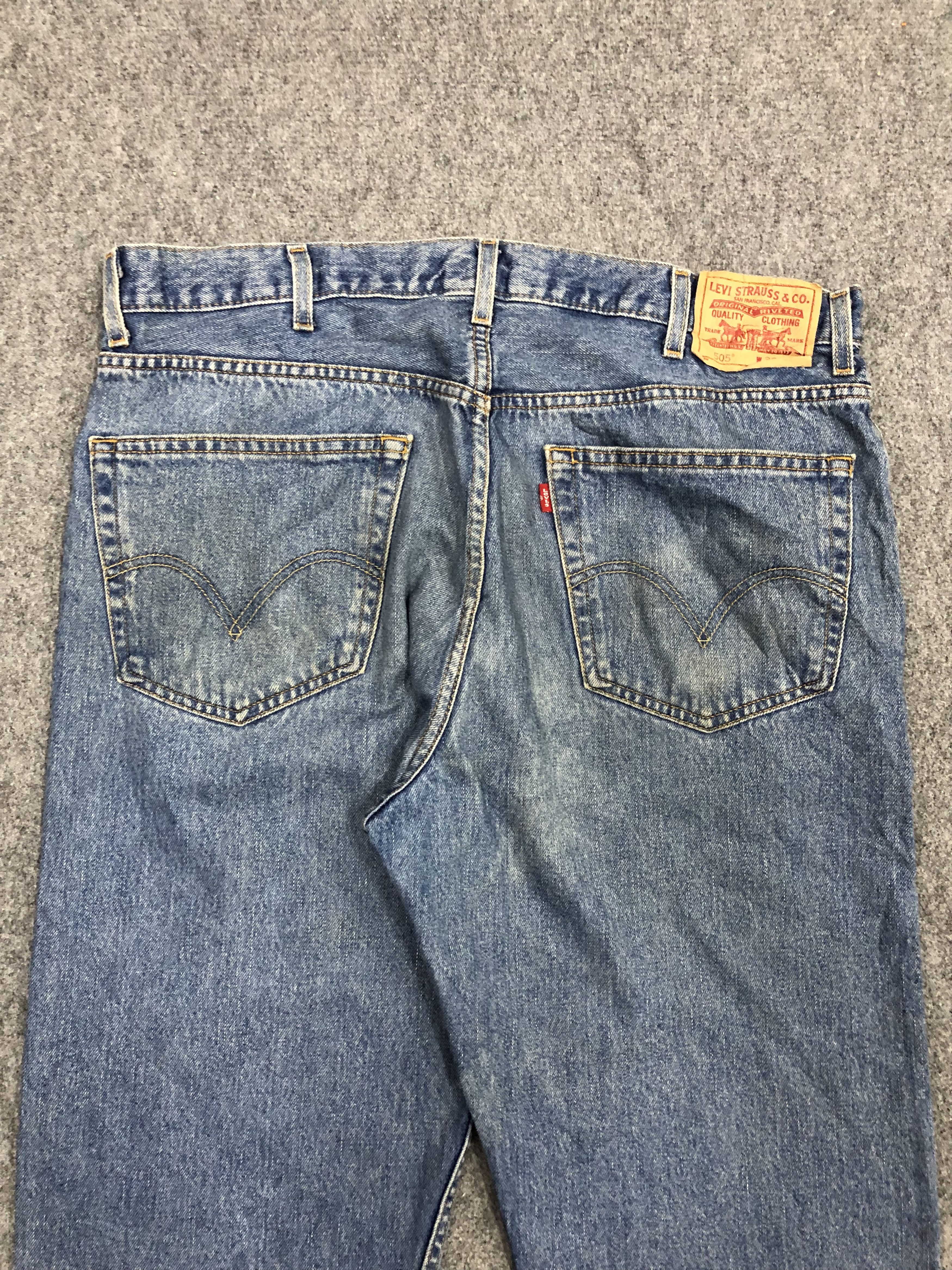 Levi's Vintage Levis 505 Faded Blue Jeans DP1202 Size US 38 / EU 54 - 4 Thumbnail