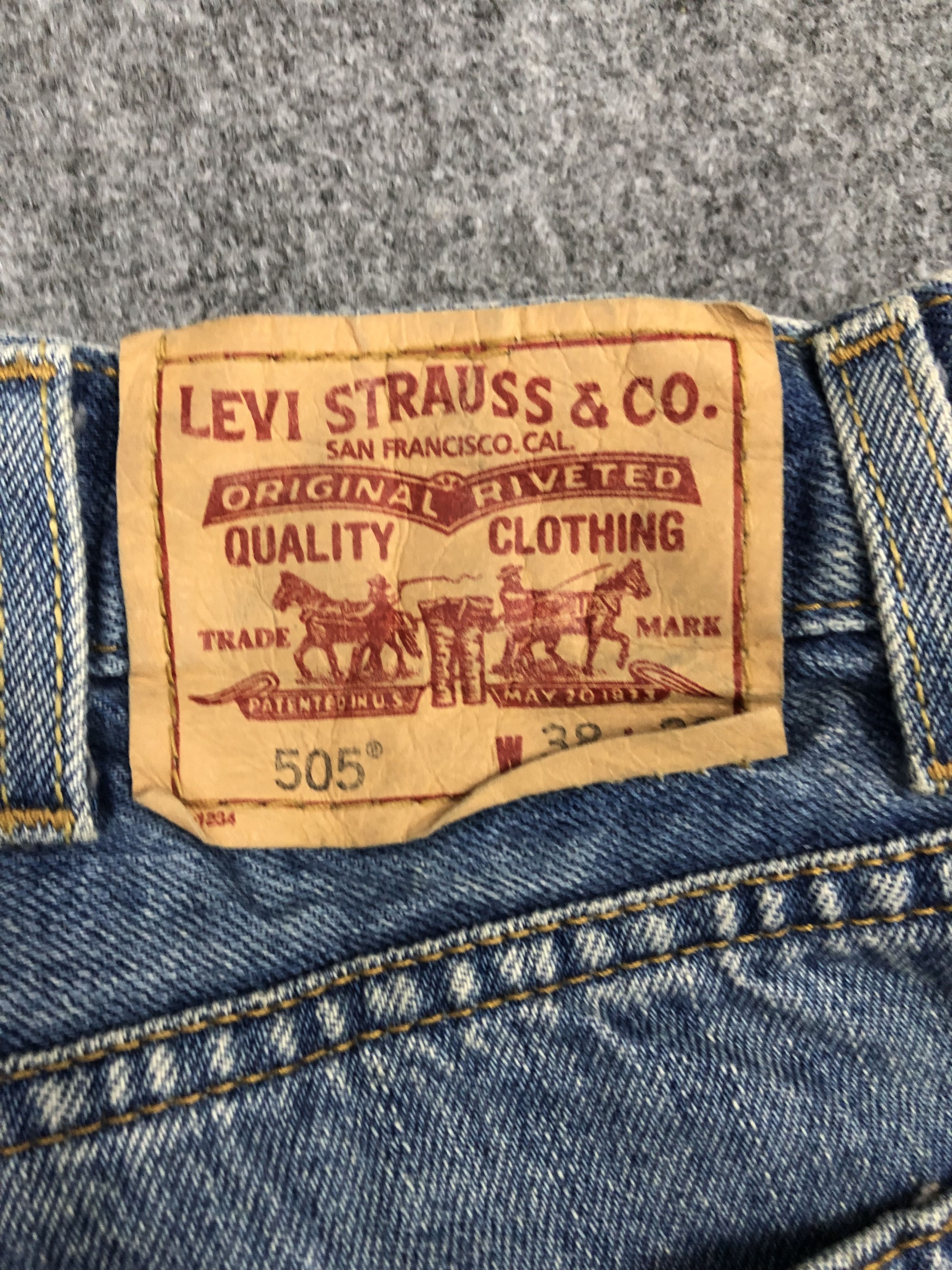 Levi's Vintage Levis 505 Faded Blue Jeans DP1202 Size US 38 / EU 54 - 5 Thumbnail