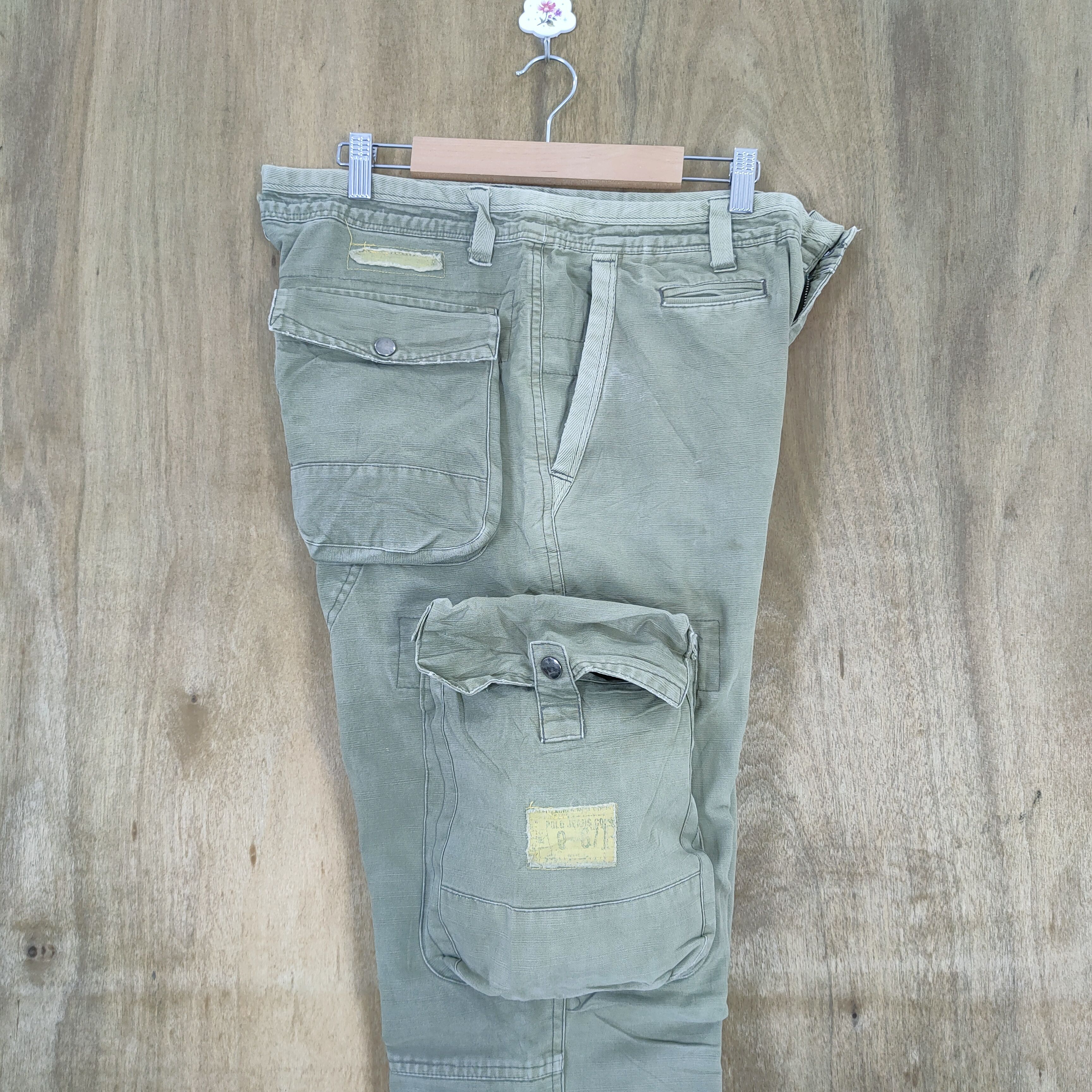 Polo Ralph Lauren VINTAGE POLO JEAN FADED CARGO PANTS Size US 34 / EU 50 - 15 Thumbnail