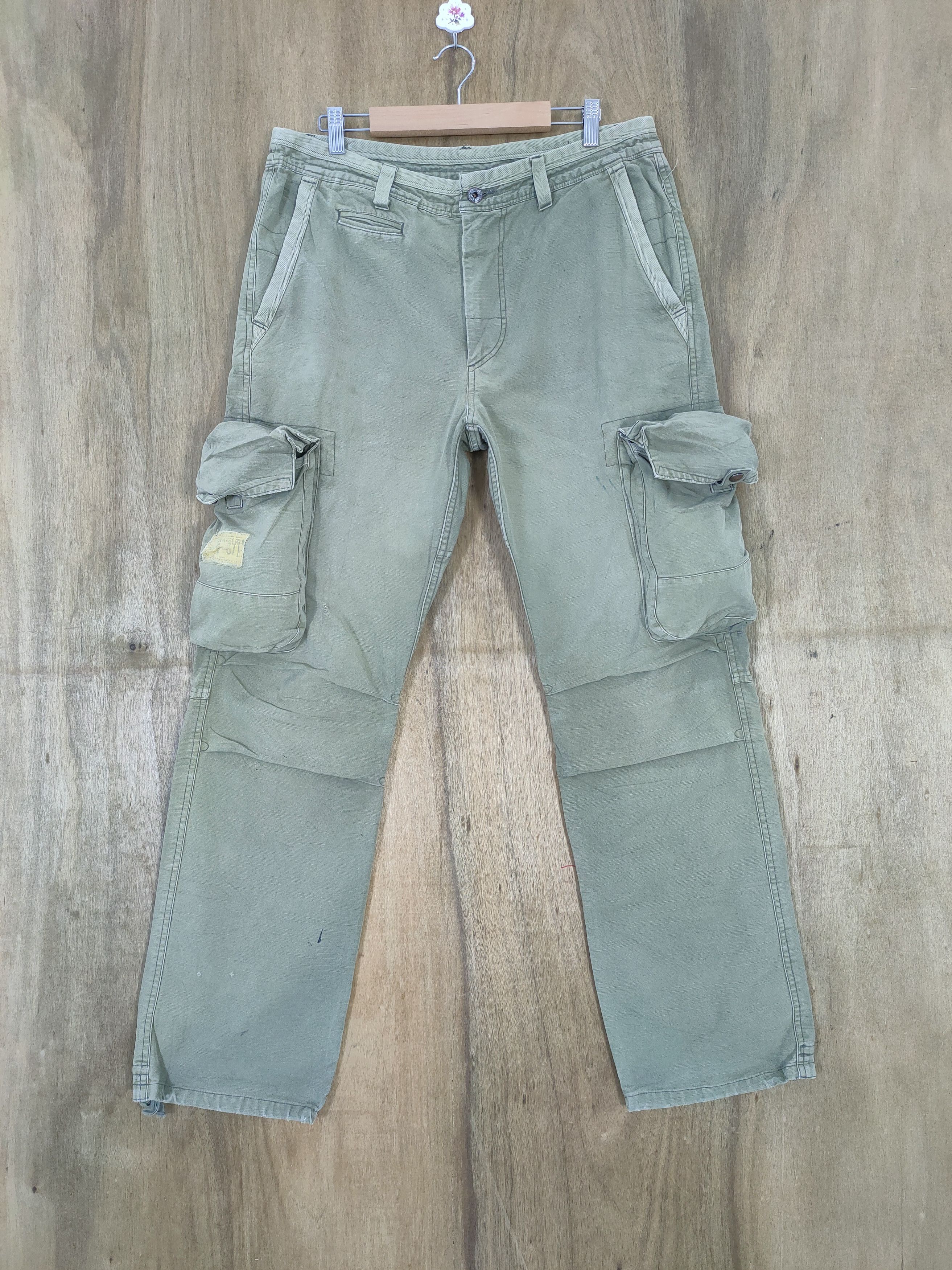 Polo Ralph Lauren VINTAGE POLO JEAN FADED CARGO PANTS Size US 34 / EU 50 - 1 Thumbnail