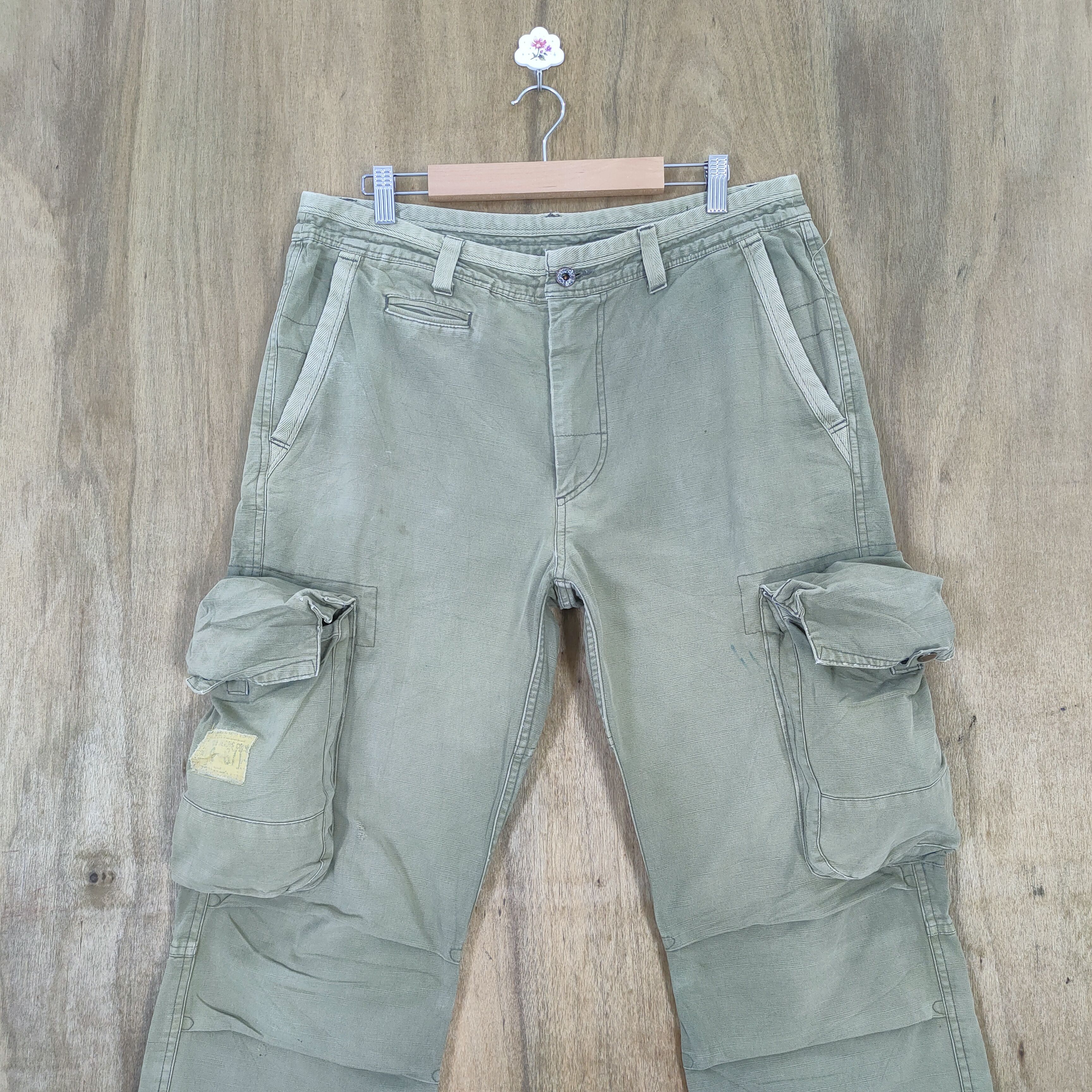 Polo Ralph Lauren VINTAGE POLO JEAN FADED CARGO PANTS Size US 34 / EU 50 - 2 Thumbnail