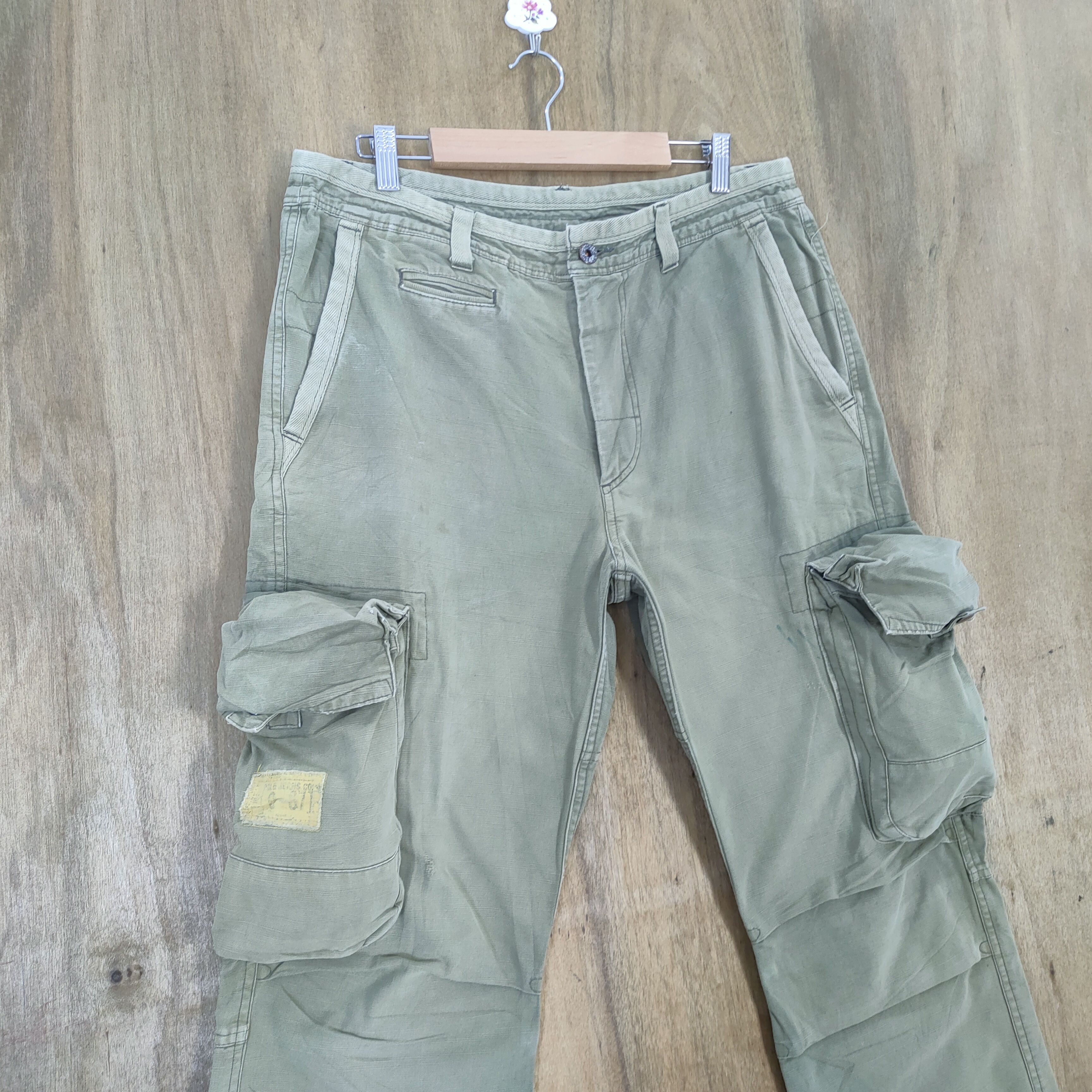 Polo Ralph Lauren VINTAGE POLO JEAN FADED CARGO PANTS Size US 34 / EU 50 - 4 Thumbnail