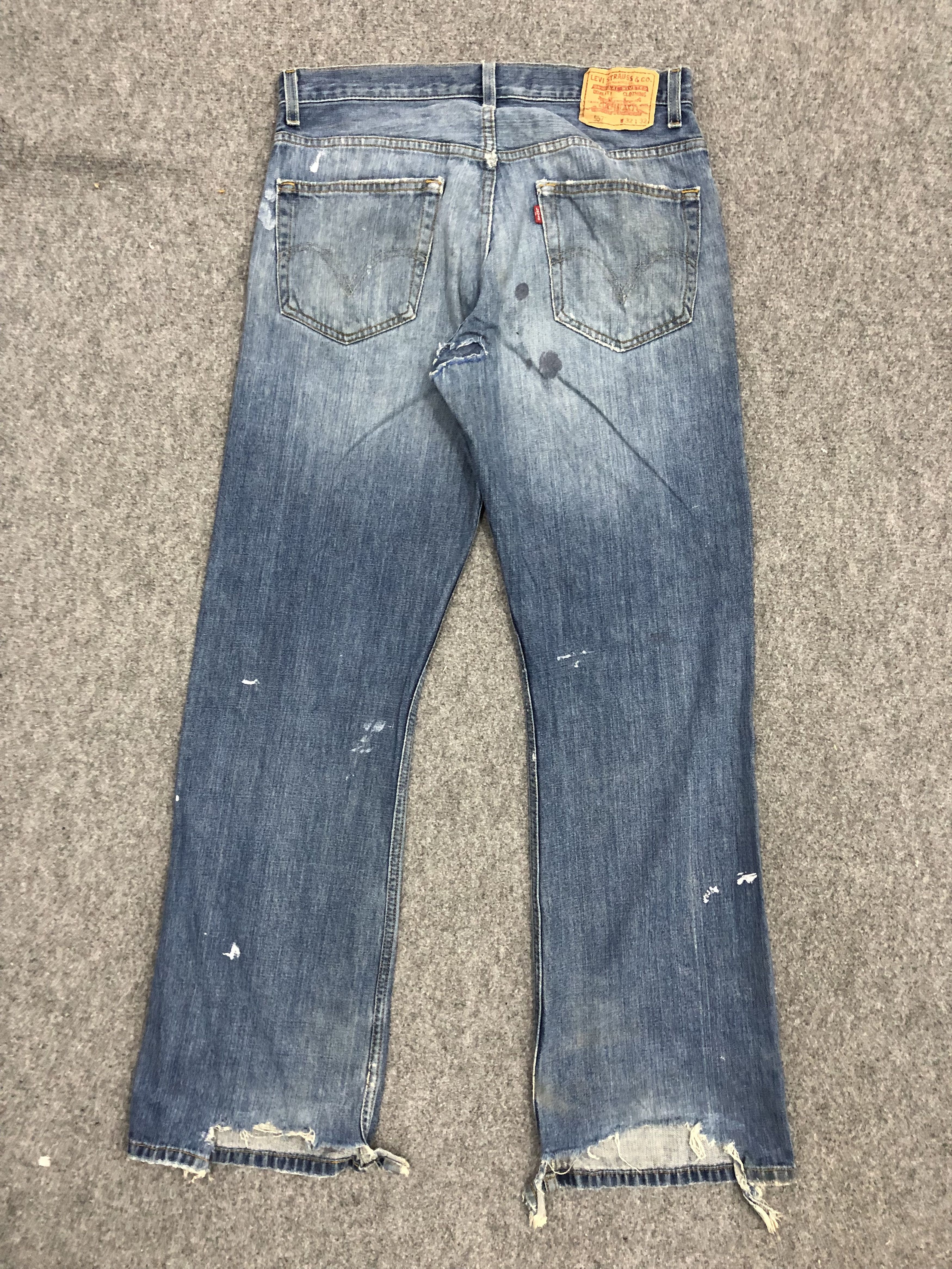 Levi's Vintage Distressed Levis 557 Flared Bootcut Jeans DP1095 Size US 34 / EU 50 - 3 Thumbnail